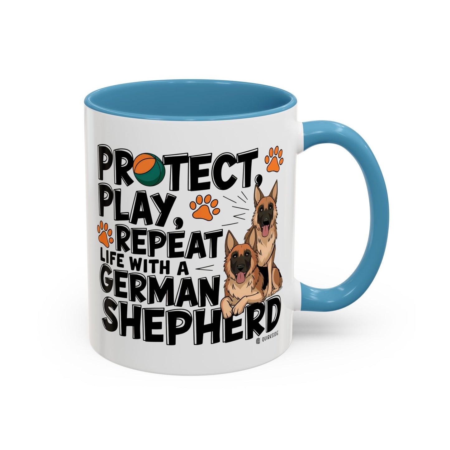 German Shepherd Lover's Accent Coffee Mug - Perfect Gift for Dog Owners, Pet Lovers, Birthdays, Holidays, Home Decor