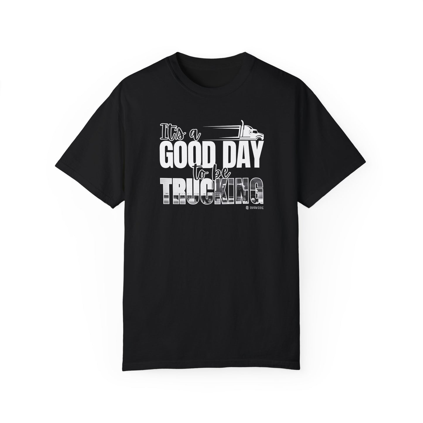 Trucking T-shirt, Truckers Tee, Highway Driver Shirt, On The Road Top, Unisex Tee, Comfortable Garment-Dyed Shirt