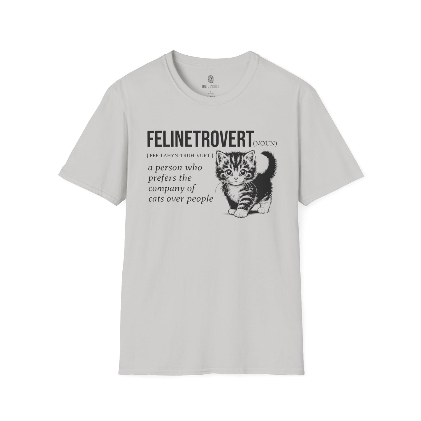 Cat Lover's Softstyle T-Shirt - Comfortable Tee for Feline Enthusiasts, Kitty Print Shirt, Animal Graphic Top, Cute Kitten T-Shirt, Pet - Quirkside Creations