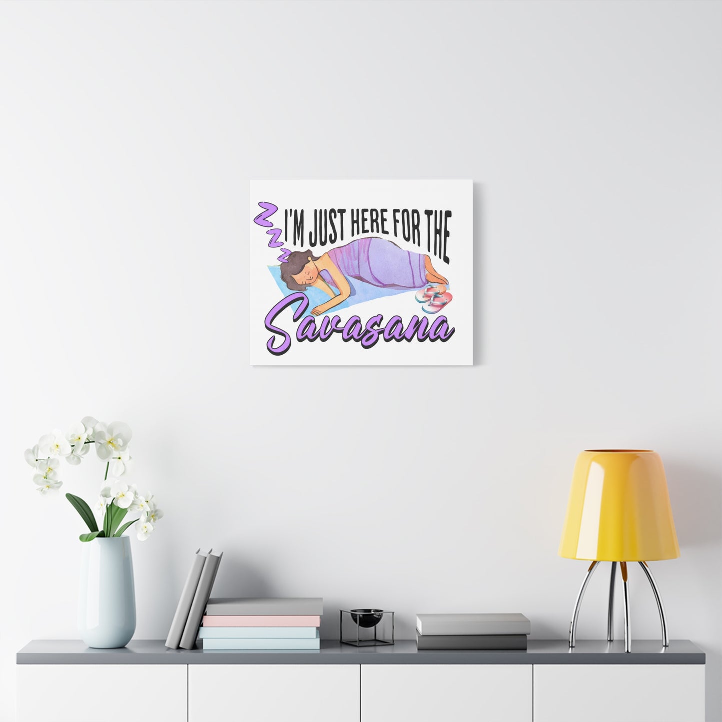 Savasana Wall Art, Yoga Decor, Relaxation Canvas, Mindfulness Gift, Bedroom Art, Unique Yoga Print, Meditation Decor