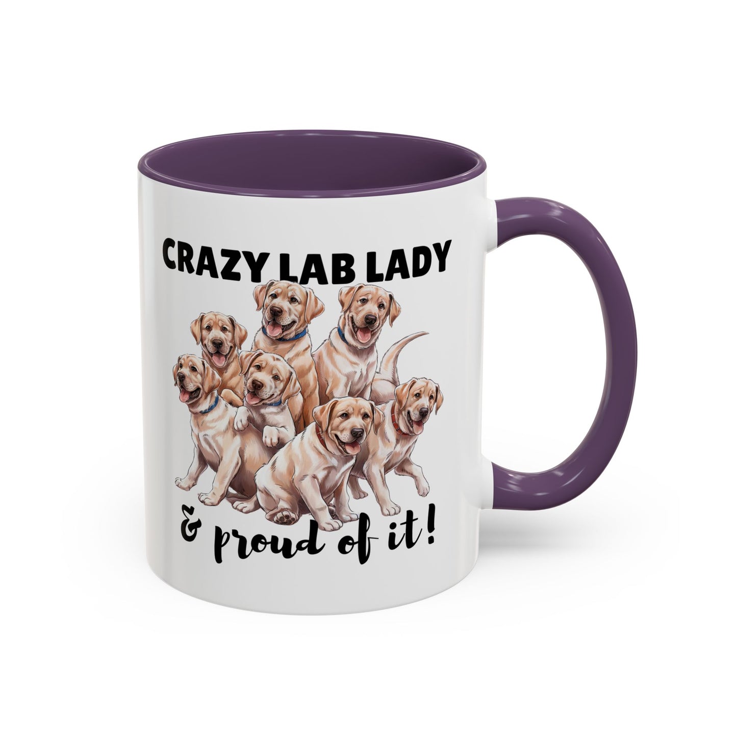 Crazy Lab Lady Coffee Mug - Dog Lover Gift, Pet Mom Mug, Funny Lab Dog Mug, Coffee Cup for Dog Owners, Animal Lover's Accessories