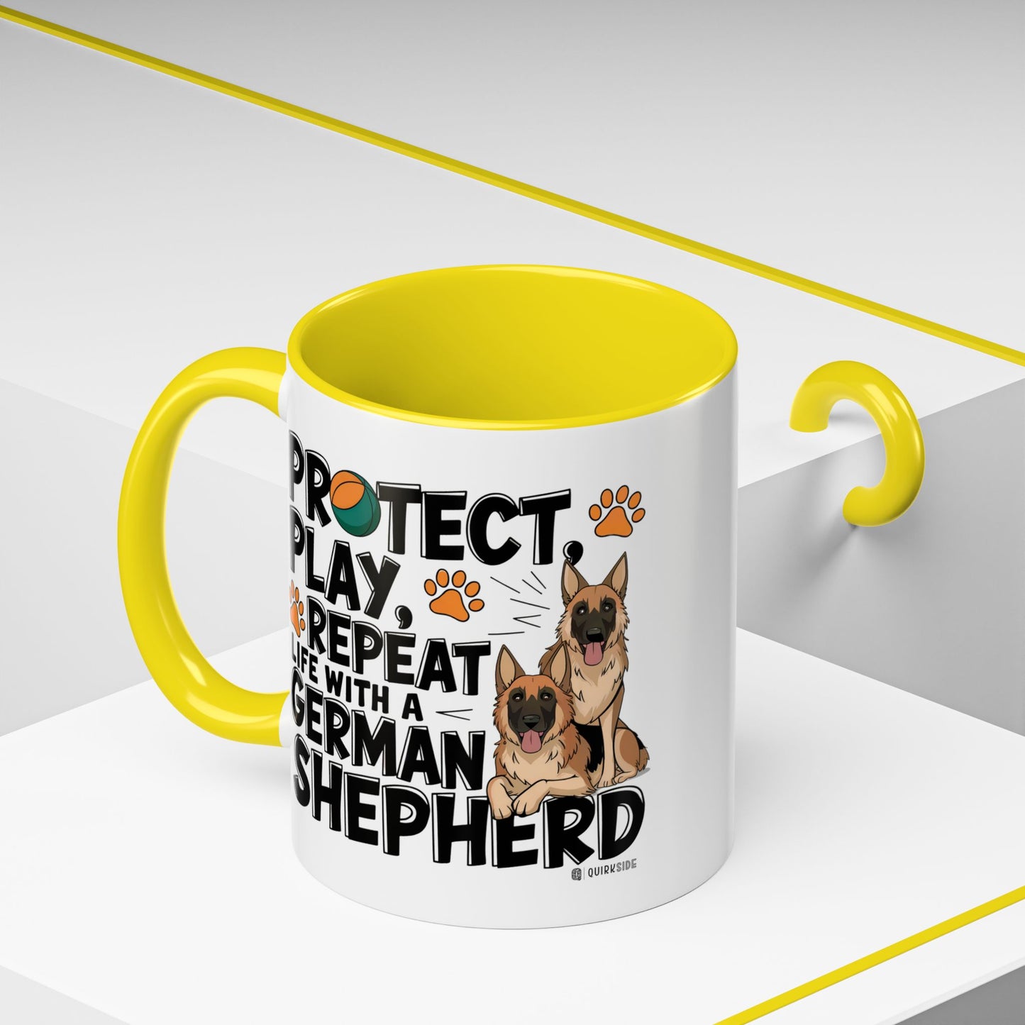 German Shepherd Lover's Accent Coffee Mug - Perfect Gift for Dog Owners, Pet Lovers, Birthdays, Holidays, Home Decor