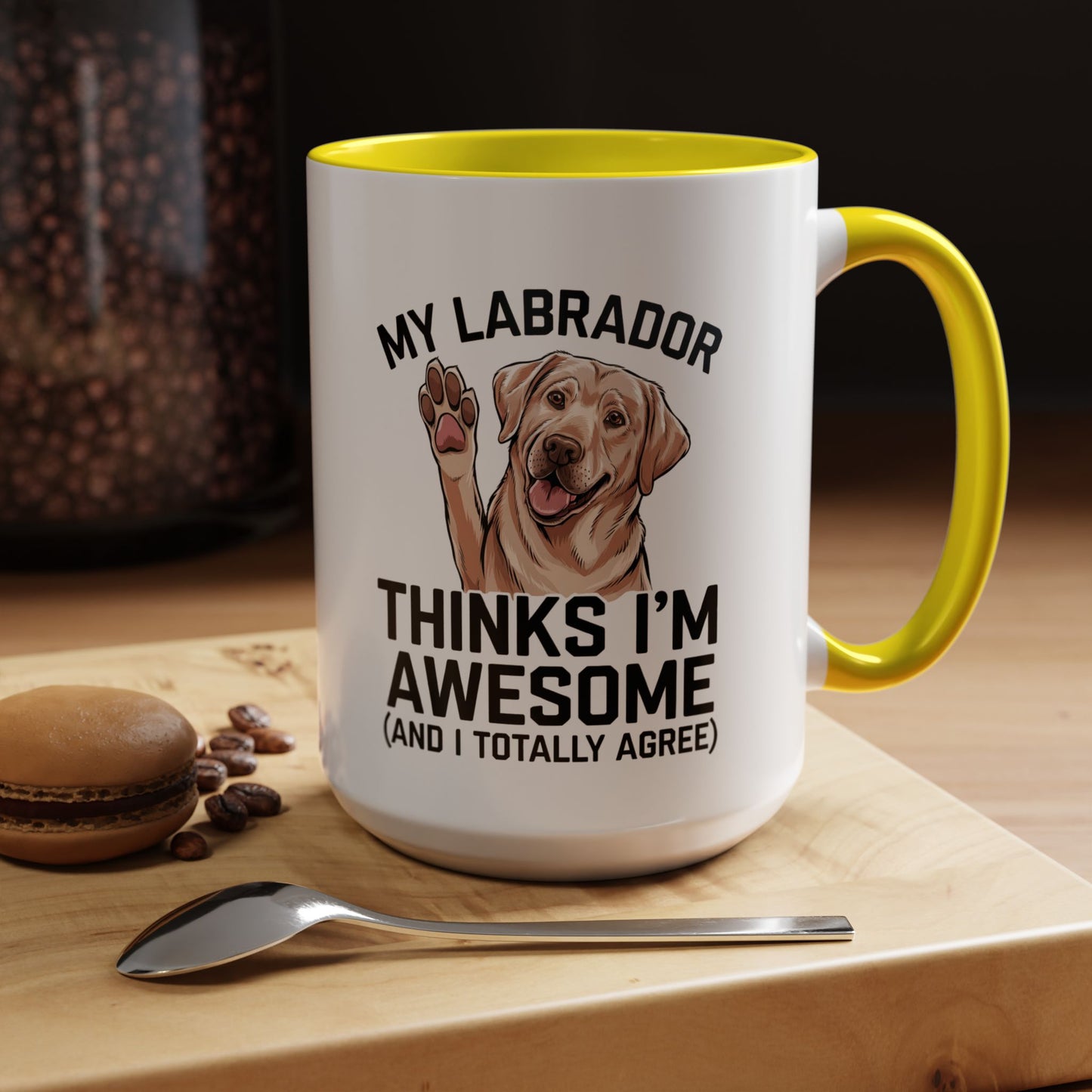 Labrador Coffee Mug – My Labrador Thinks I'm Awesome (Unique Gift for Dog Lovers, Pet Owners, Fun Coffee Cup)