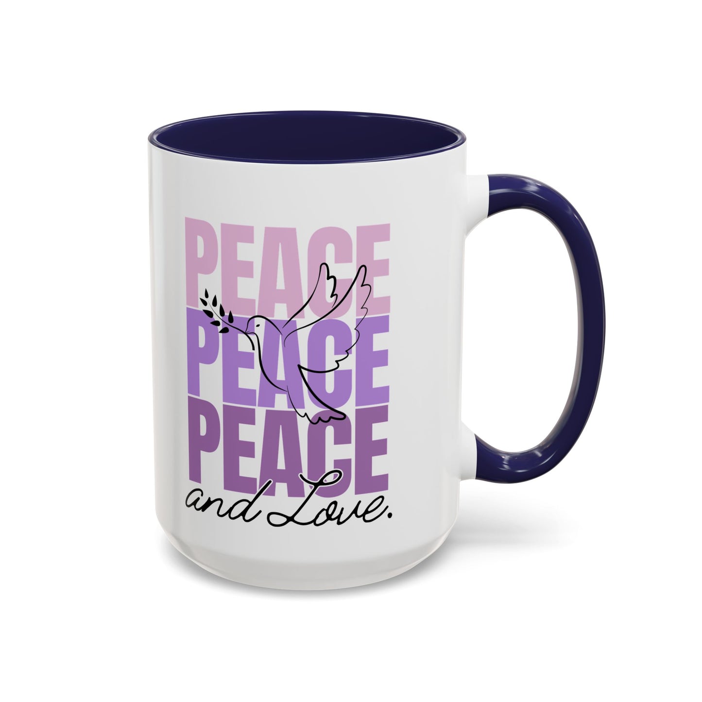 Peace and Love Accent Mug