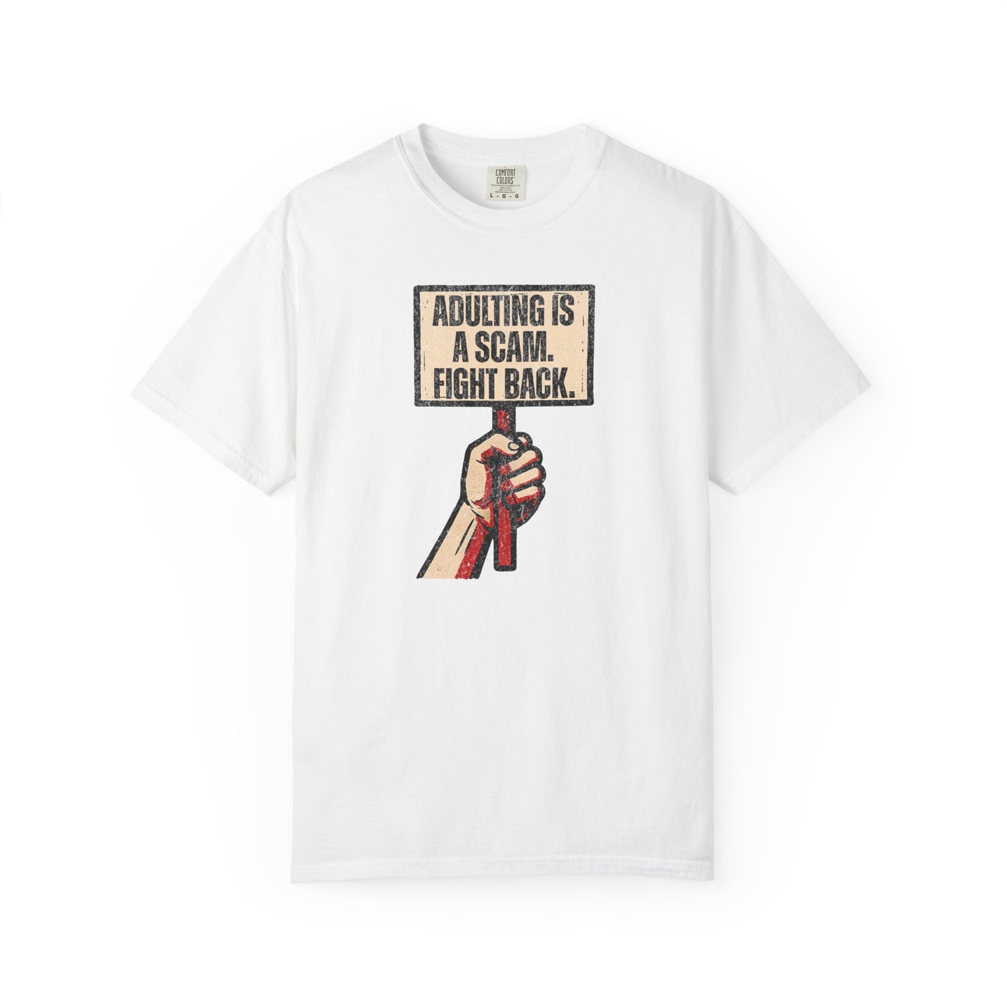 Adulting Is A Scam T-Shirt, Funny Unisex Tee, Gift for Millennials, Casual Wear, Humor Shirt, Relaxed Fit T-Shirt