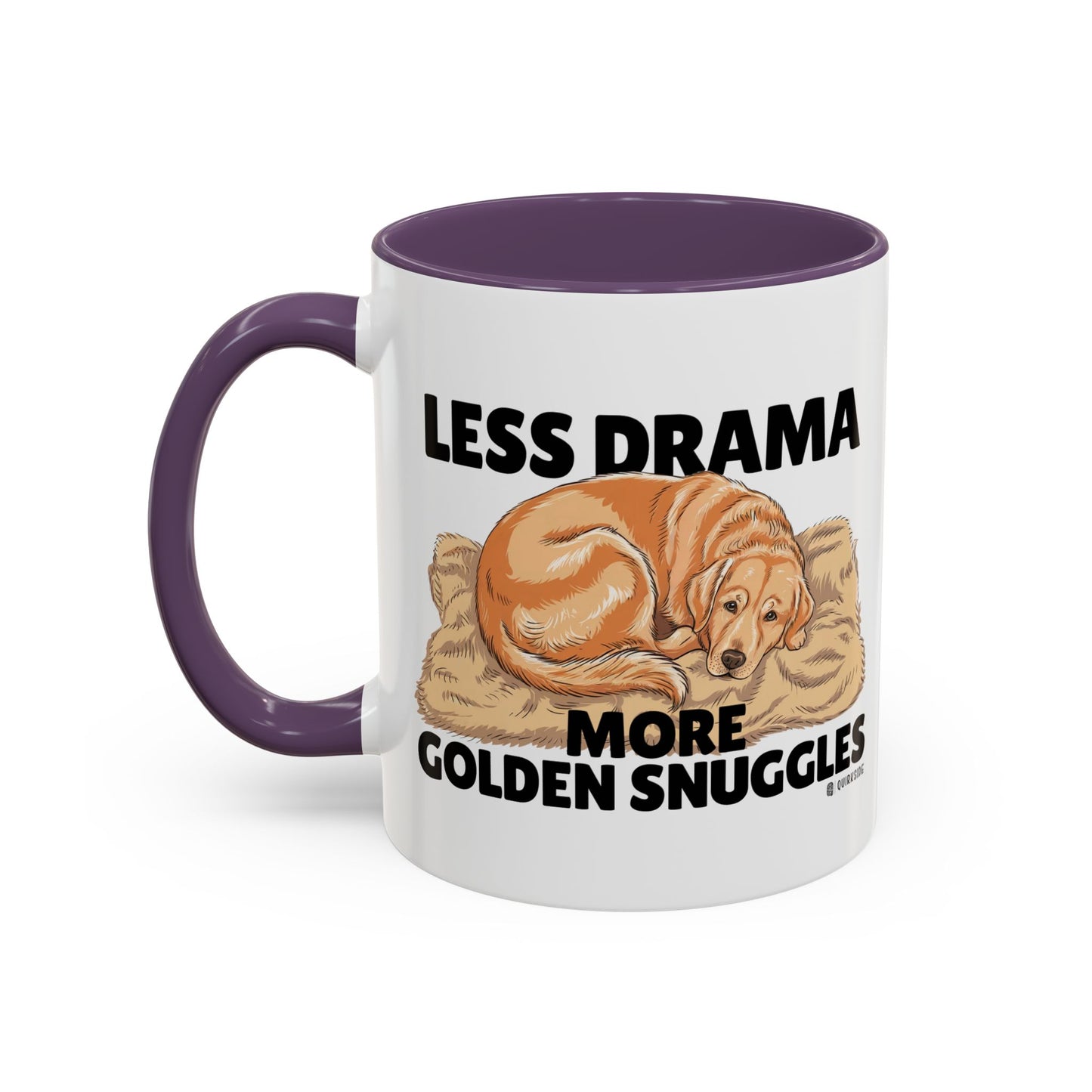 Golden Snuggles Coffee Mug - Less Drama More Snuggles, Dog Lover Gift, Perfect for Home, Funny Dog Mug, Pet Owner Treat
