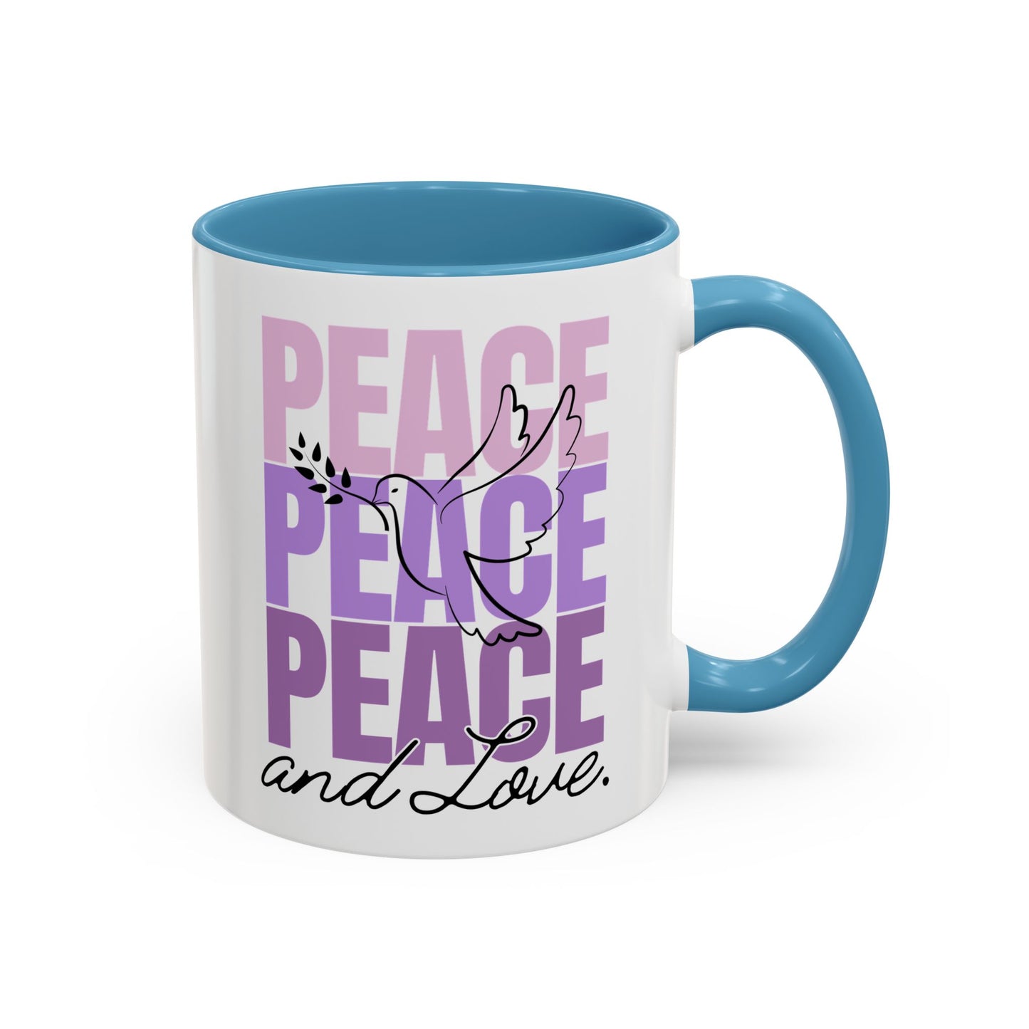 Peace and Love Accent Mug