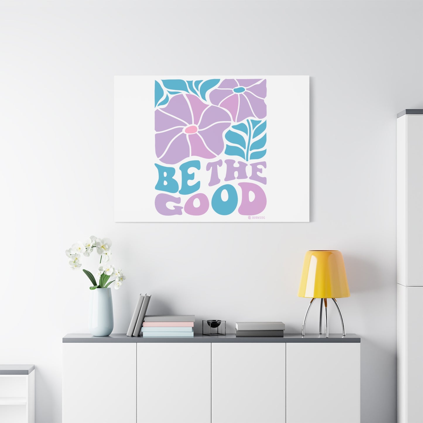 Inspirational Wall Art Canvas, Positive Vibes Home Decor, 'Be The Good' Motivational Artwork, Gift for Home, Office or Nursery