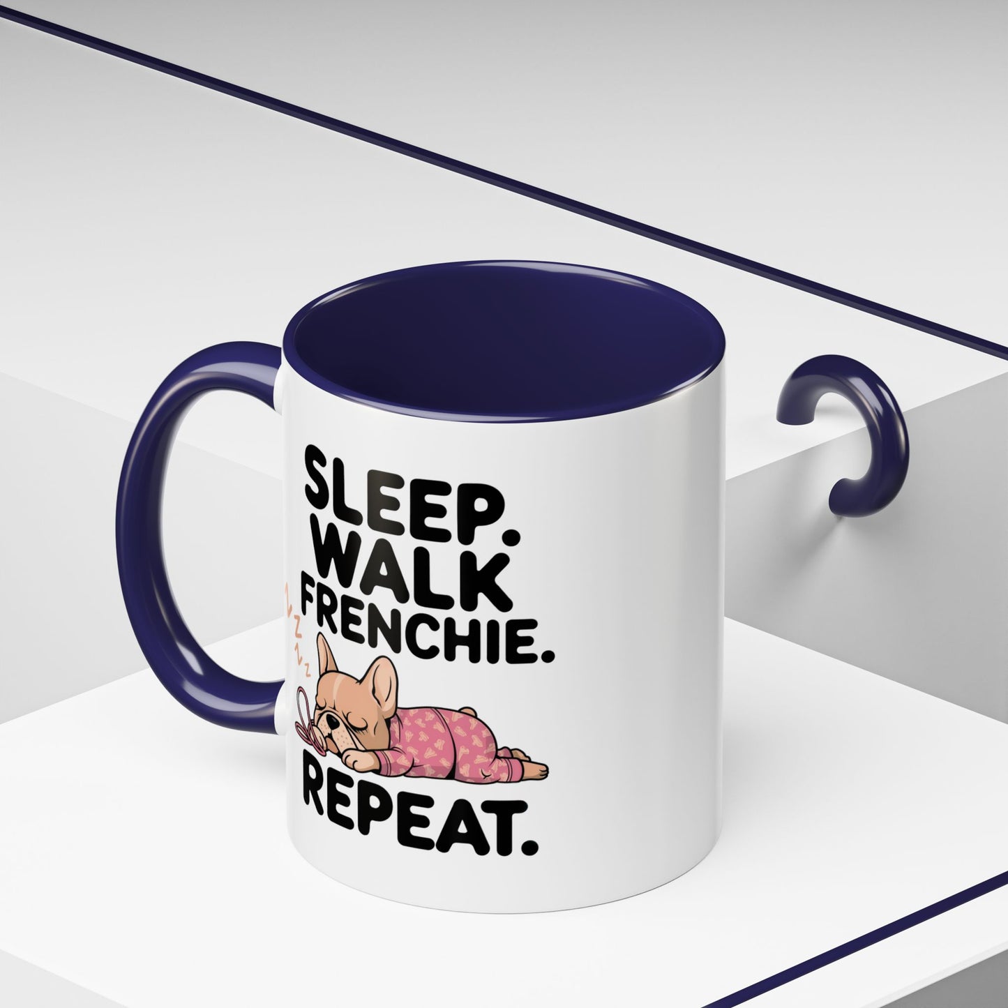 French Bulldog Coffee Mug with Cute Sleepy Design, Dog Lover Gift, Humorous Mug, Pet Owner Essentials, Frenchie Appreciation
