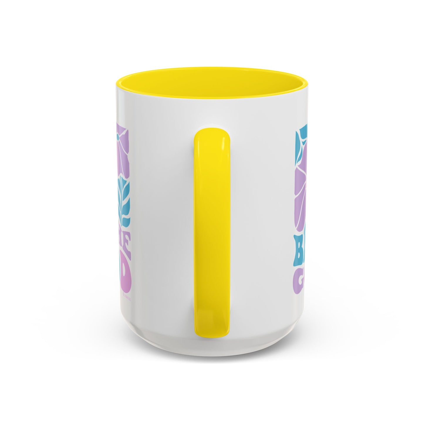 Accent Coffee Mug | 'Be the Good' Floral Design | Inspirational Mug, Gift for Her, Office Mug, Coffee Lover Gift, Home Decor