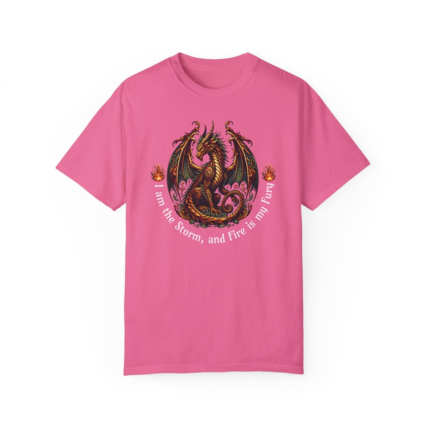 Dragon Power Unisex T-shirt, Magical Inner Strength Statement Tee, Mythical Legend Apparel, Inspirational Dragon Tee, Power of Fire Tee - Quirkside Creations