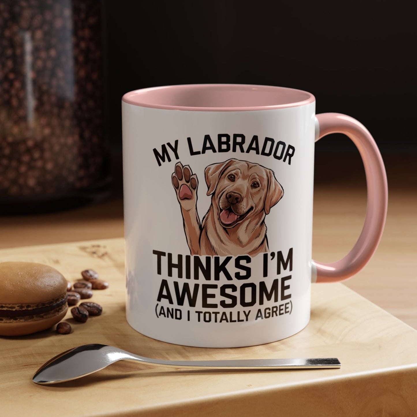 Labrador Coffee Mug – My Labrador Thinks I'm Awesome (Unique Gift for Dog Lovers, Pet Owners, Fun Coffee Cup)