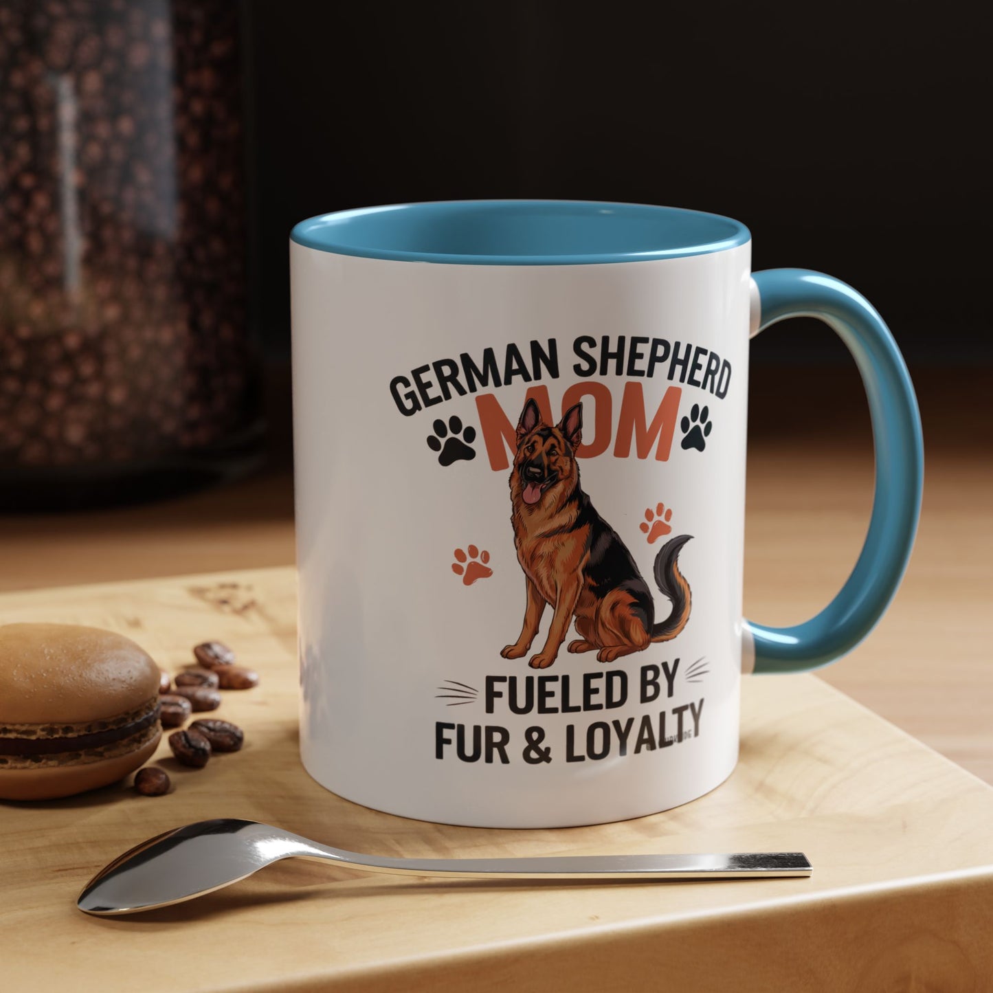 German Shepherd Mom Accent Coffee Mug: Perfect Gift for Dog Lovers, Pet Owners, Dog Enthusiasts, Animal Lovers