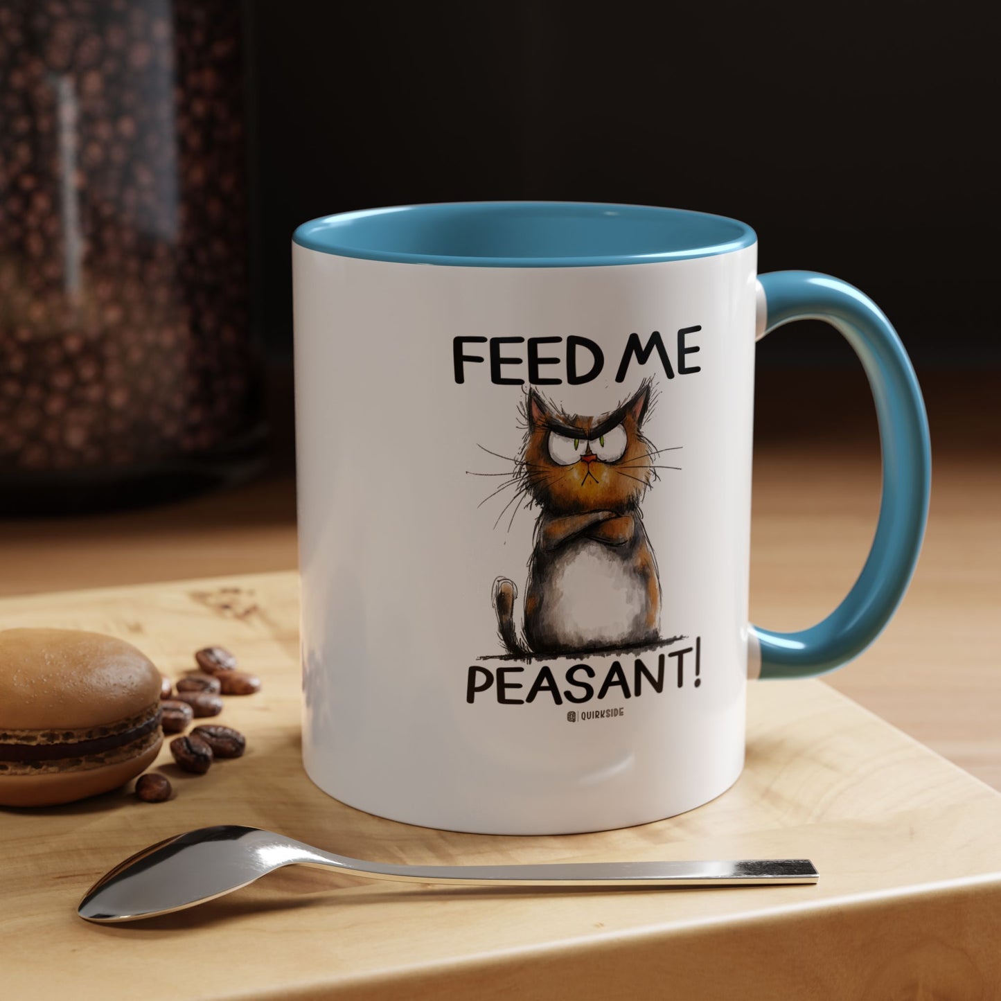 Sassy Cat Accent Coffee Mug | Funny Gift for Cat Lovers | Cute Home Coffee Mug | Unique Cat Mom Present | 11oz & 15oz Available
