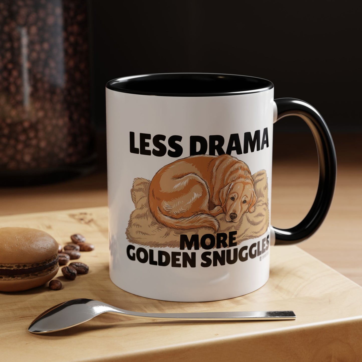 Golden Snuggles Coffee Mug - Less Drama More Snuggles, Dog Lover Gift, Perfect for Home, Funny Dog Mug, Pet Owner Treat