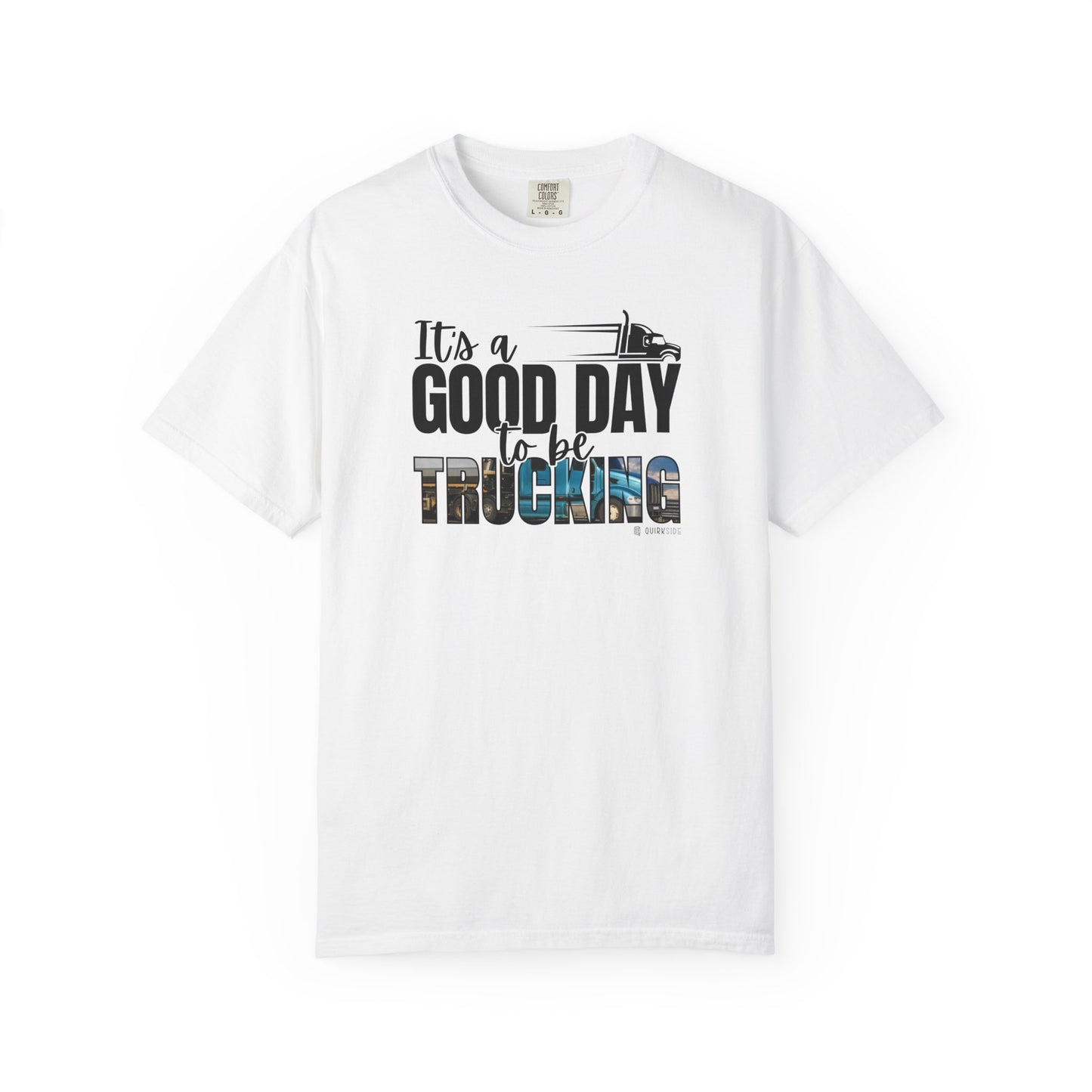 Trucking T-shirt, Truckers Tee, Highway Driver Shirt, On The Road Top, Unisex Tee, Comfortable Garment-Dyed Shirt