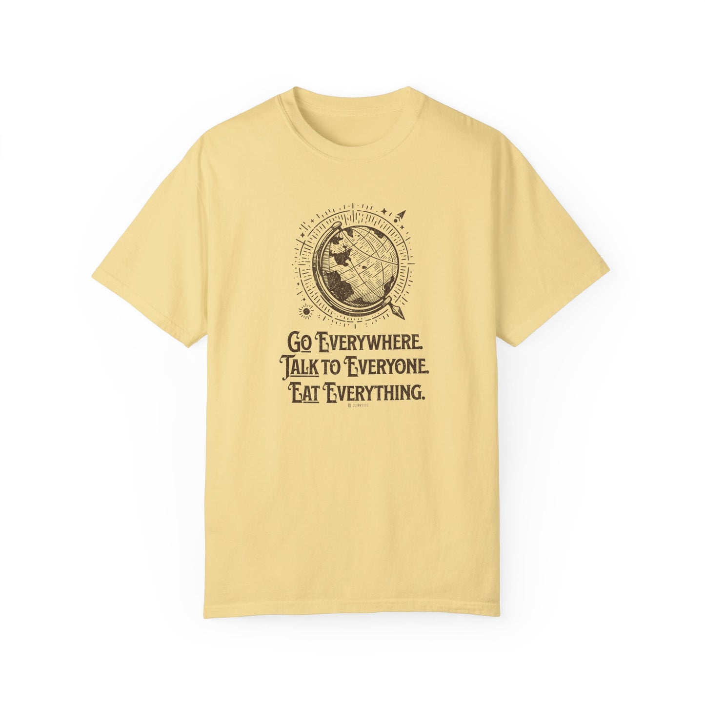 Traveler's Unisex Garment-Dyed T-shirt, Wanderlust Tee, Adventure Shirt, Travel Lover Top, Vacation Apparel