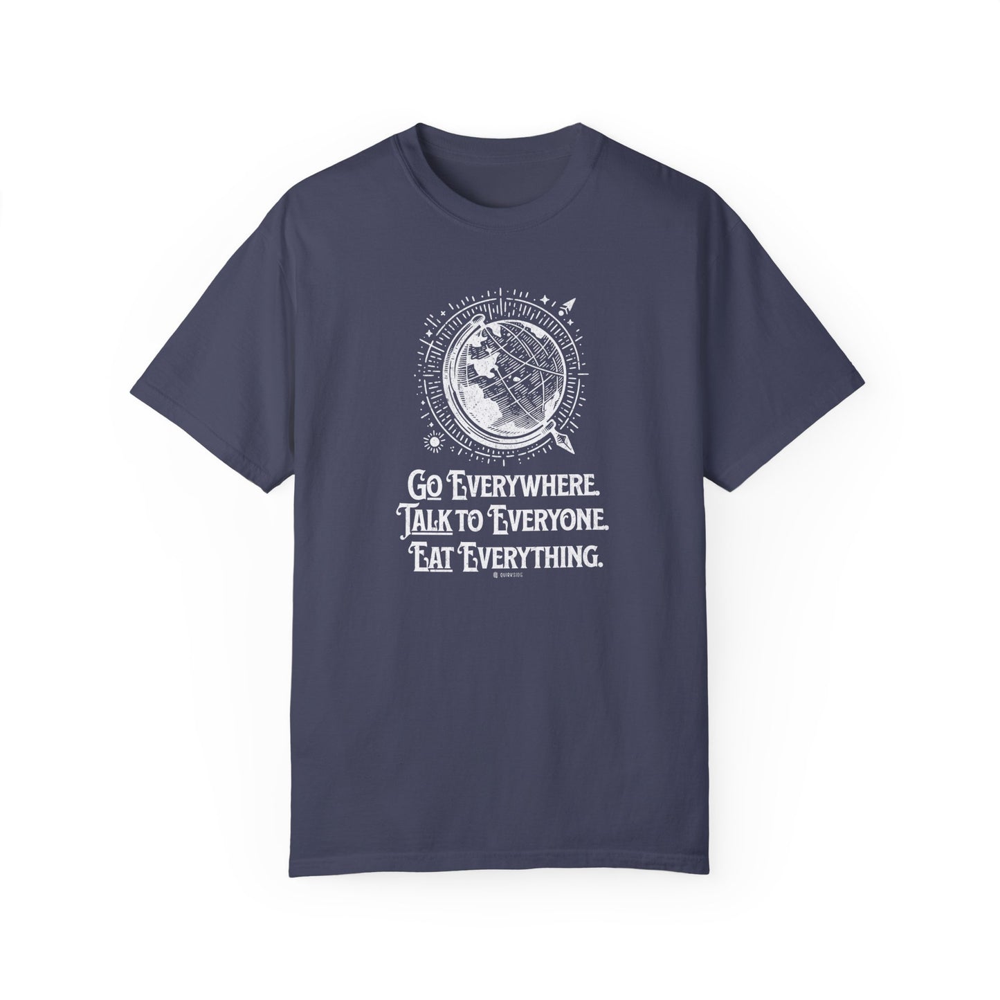 Traveler's Unisex Garment-Dyed T-shirt, Wanderlust Tee, Adventure Shirt, Travel Lover Top, Vacation Apparel