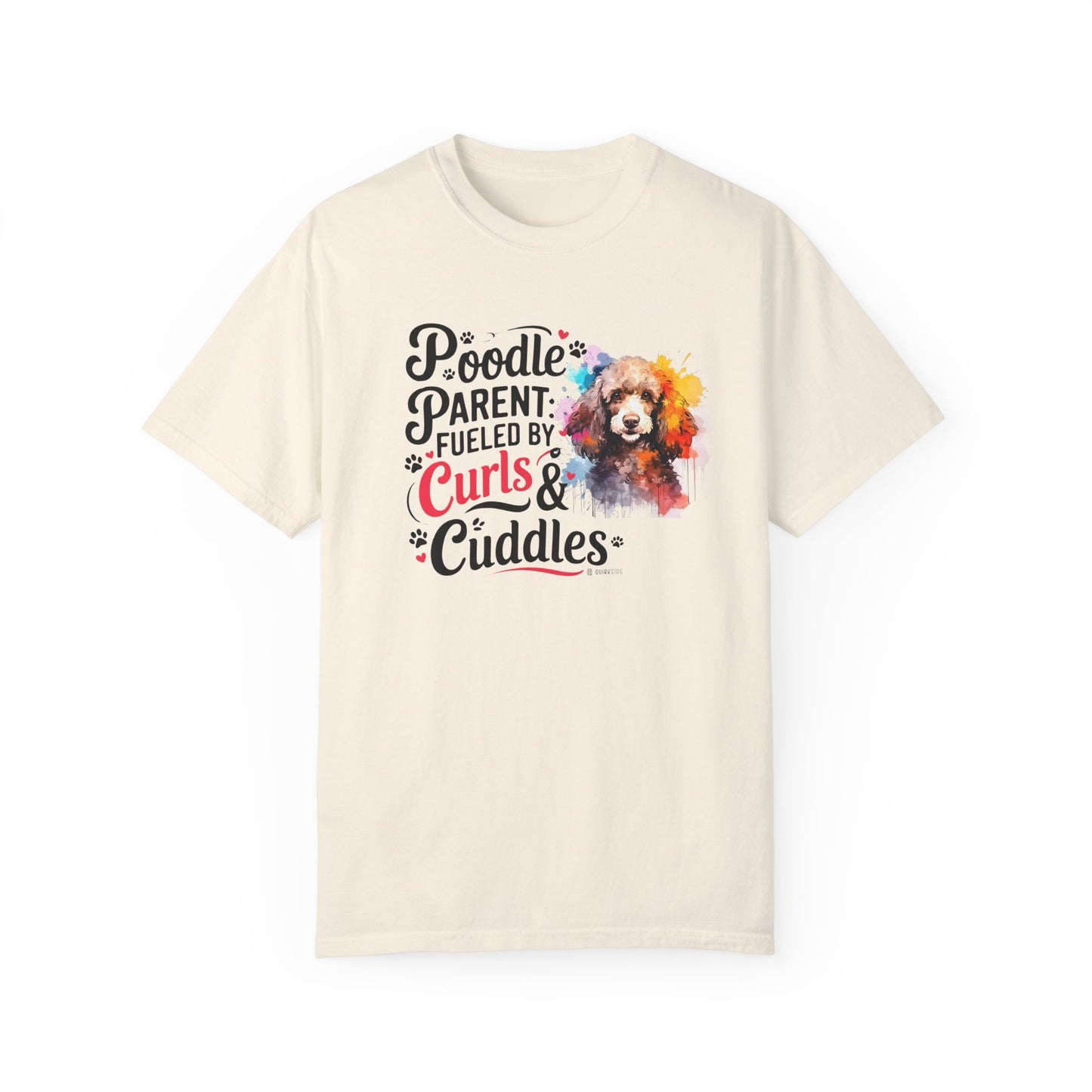 Poodle Lover T-shirt, Dog Owner Shirt, Cute Unisex Tee, Garment-Dyed Top, Dog Mom Dad Gift, Pet Lover Apparel, Animal Graphic Tee