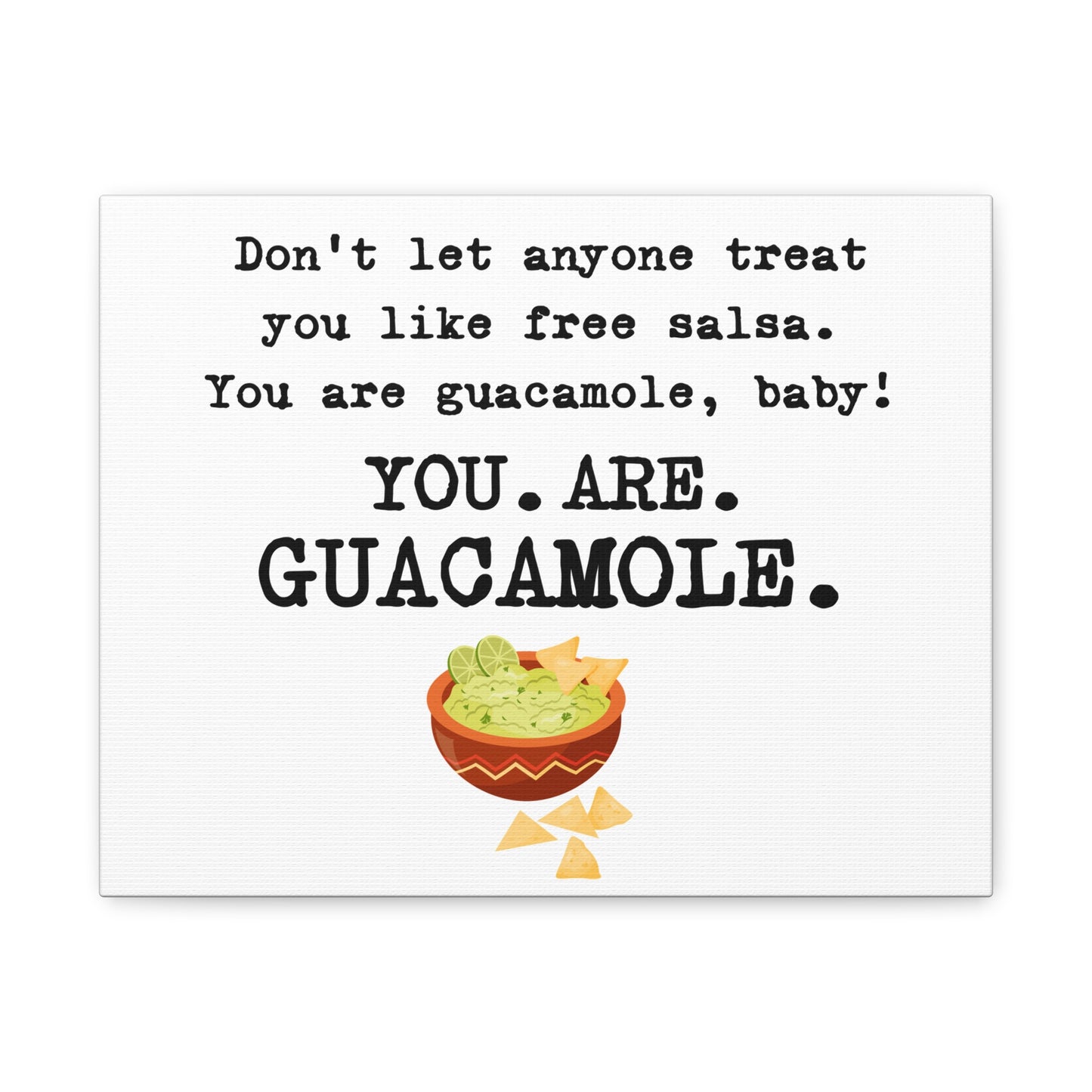 Guacamole Quote Canvas Art, Kitchen Decor, Funny Wall Art, Gift for Foodies, Home Decoration