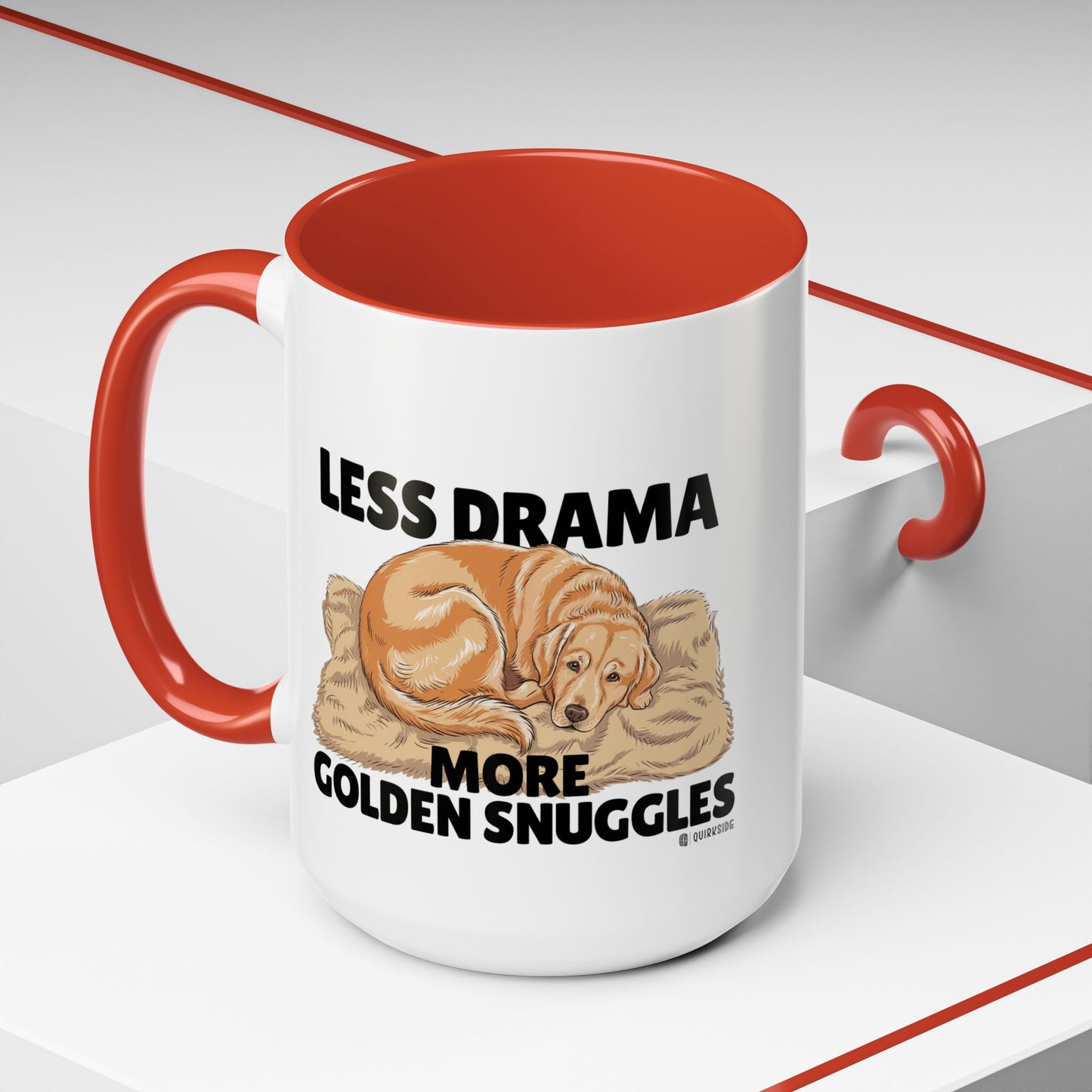 Golden Snuggles Coffee Mug - Less Drama More Snuggles, Dog Lover Gift, Perfect for Home, Funny Dog Mug, Pet Owner Treat