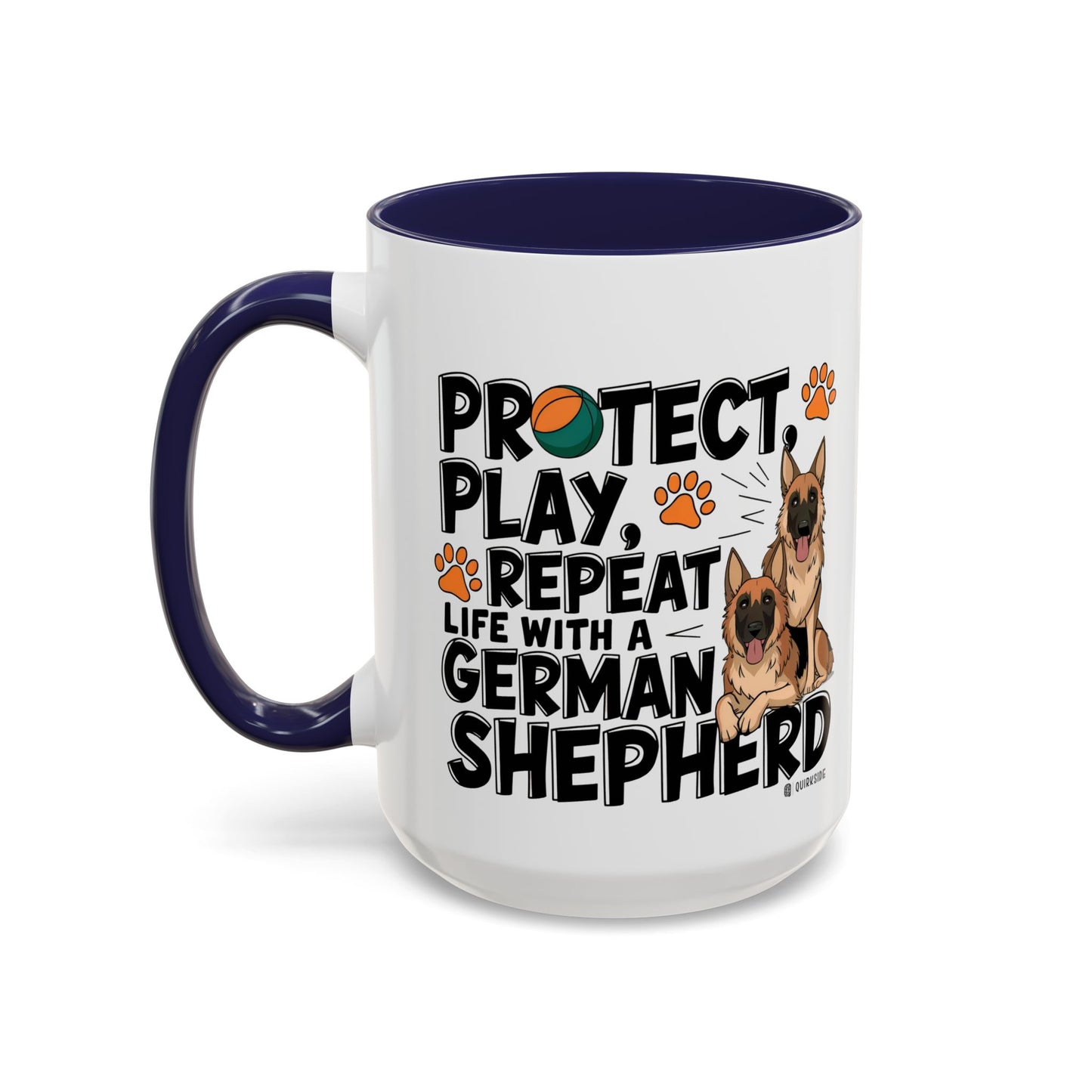 German Shepherd Lover's Accent Coffee Mug - Perfect Gift for Dog Owners, Pet Lovers, Birthdays, Holidays, Home Decor