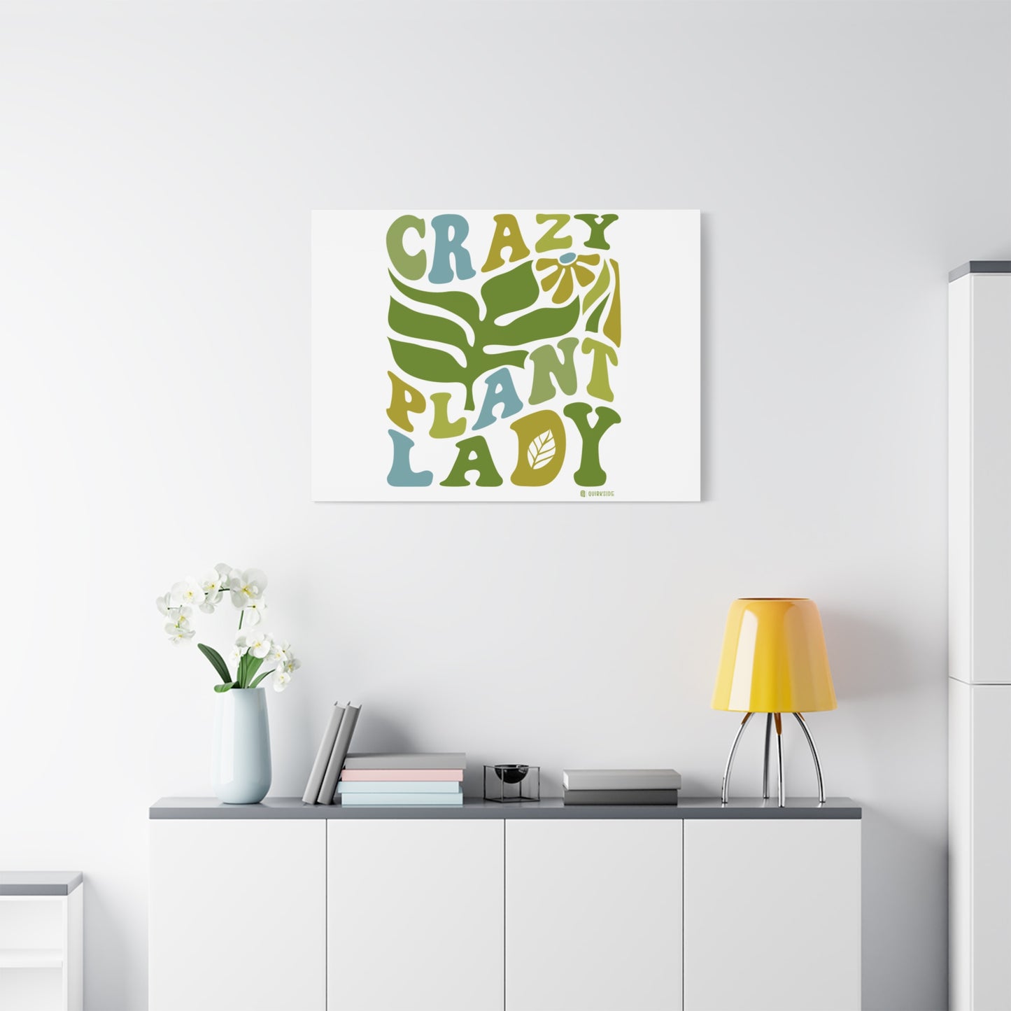 Matte Canvas Art - Crazy Plant Lady Wall Decor, Indoor Plant Lover Gift, Boho Home Accessories, Greenery Wall Art, Housewarming Present
