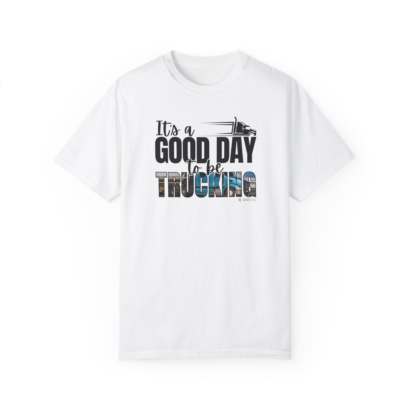 Trucking T-shirt, Truckers Tee, Highway Driver Shirt, On The Road Top, Unisex Tee, Comfortable Garment-Dyed Shirt