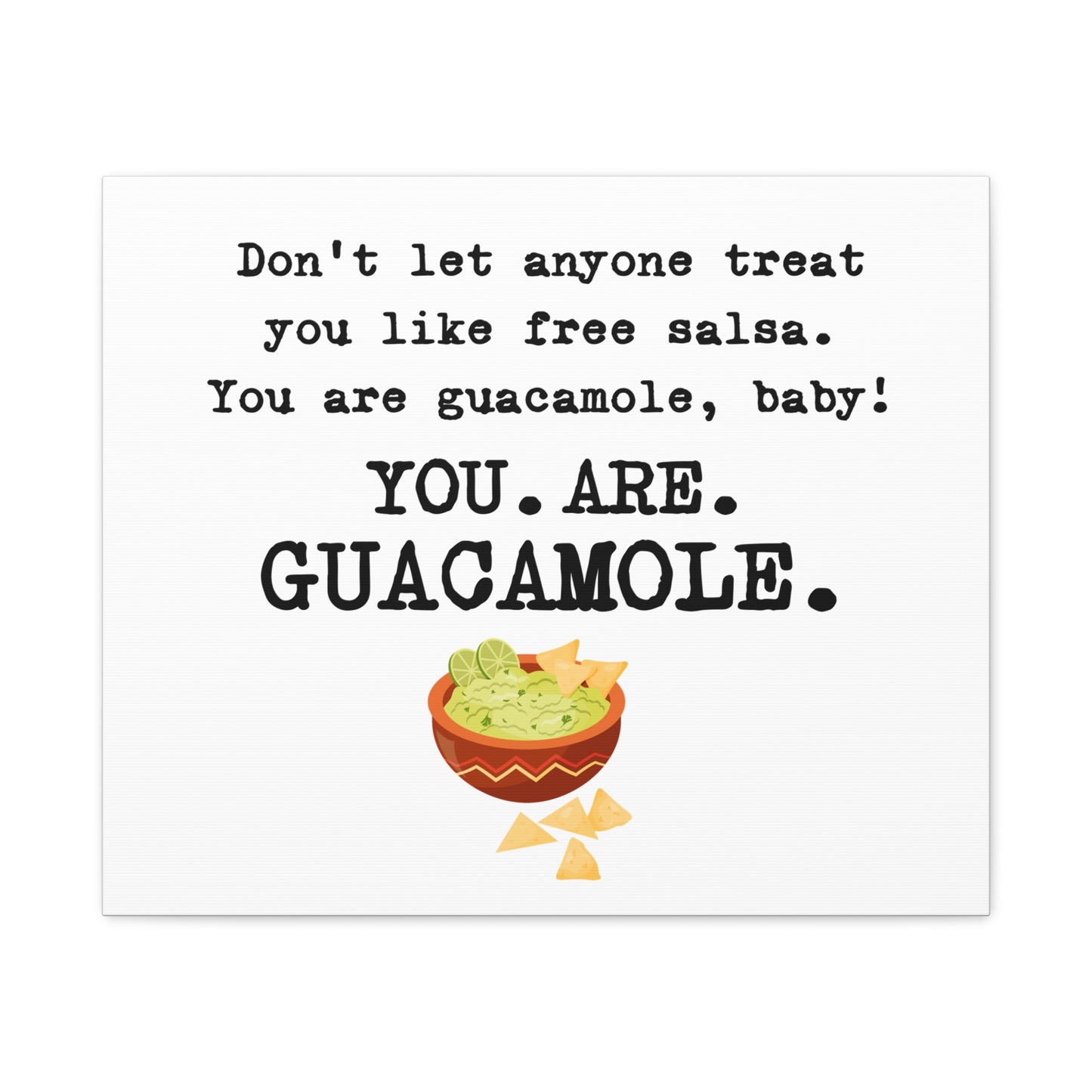 Guacamole Quote Canvas Art, Kitchen Decor, Funny Wall Art, Gift for Foodies, Home Decoration