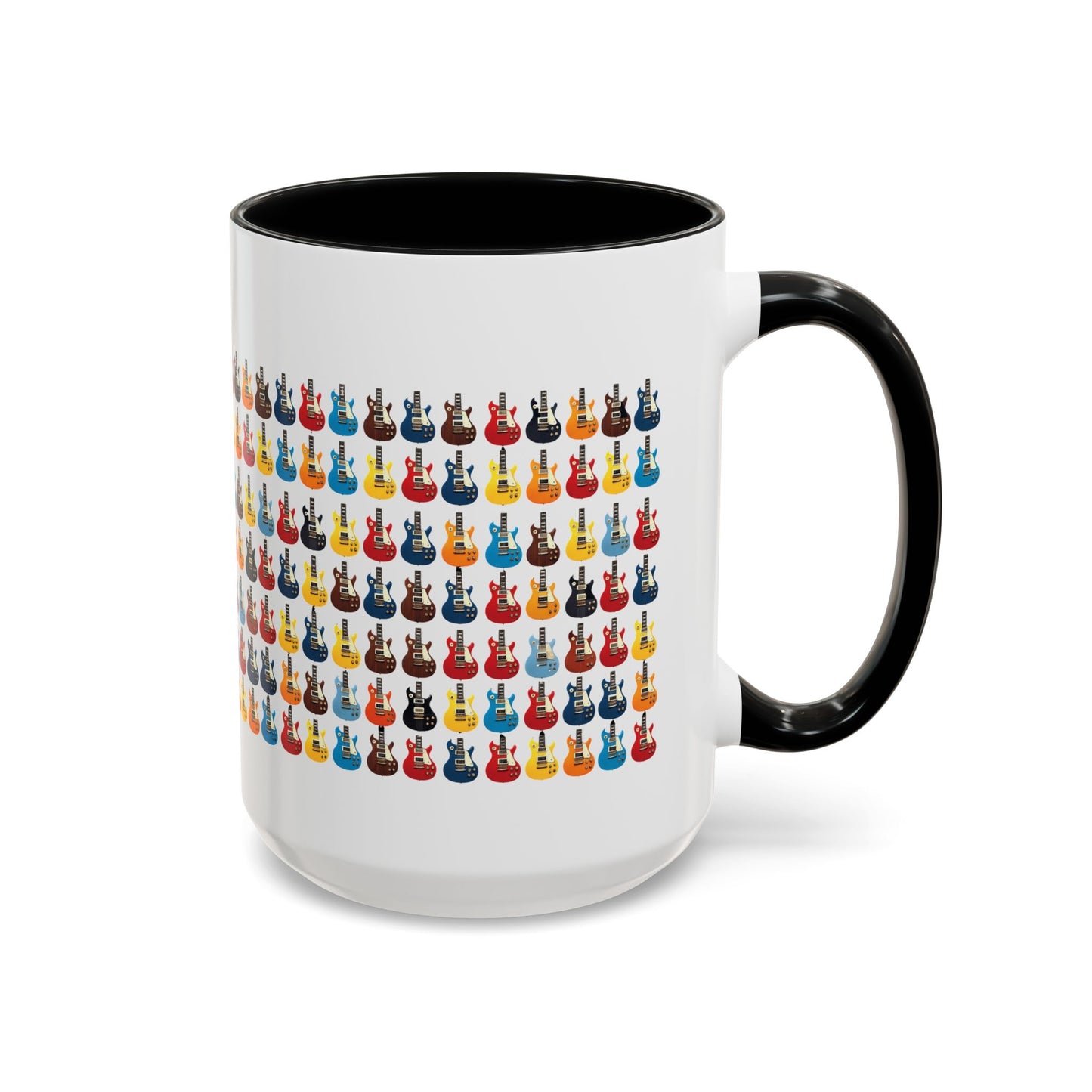 Coffee Mug - Wall of Guitars Design - Music Lover Gift