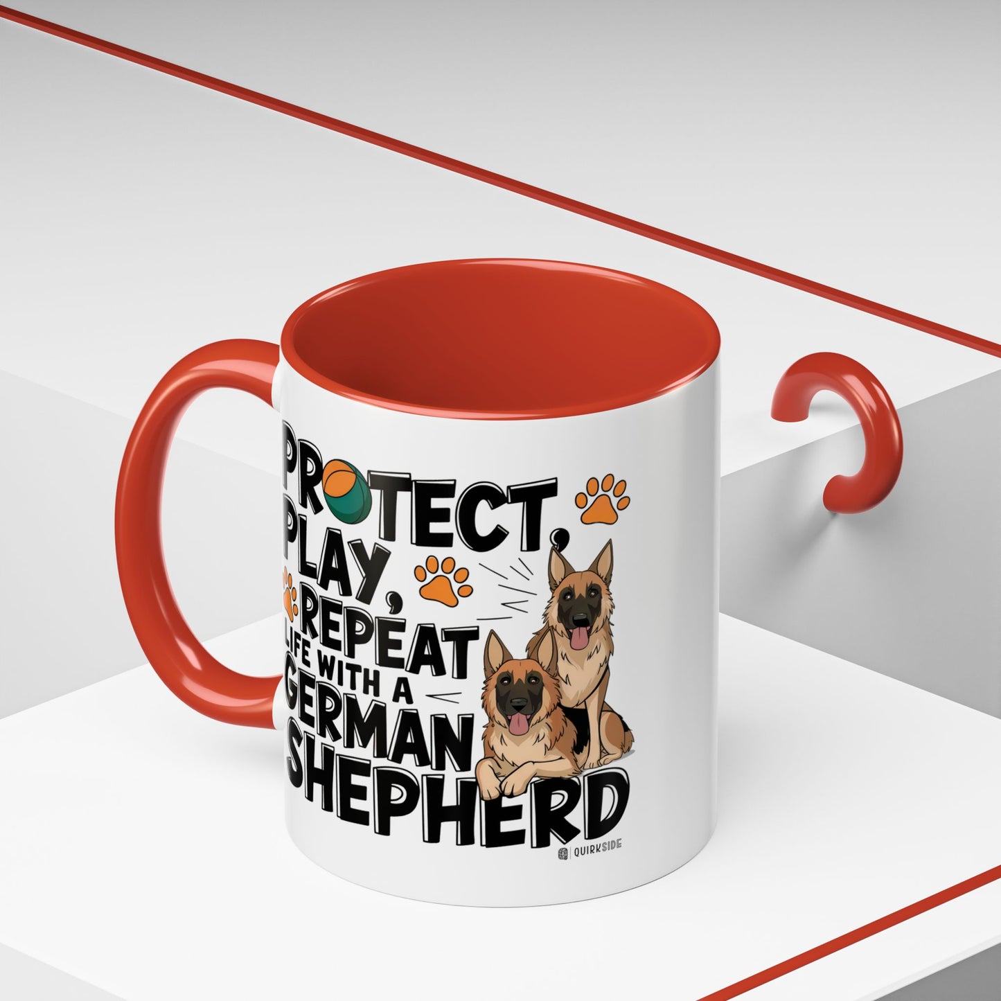 German Shepherd Lover's Accent Coffee Mug - Perfect Gift for Dog Owners, Pet Lovers, Birthdays, Holidays, Home Decor