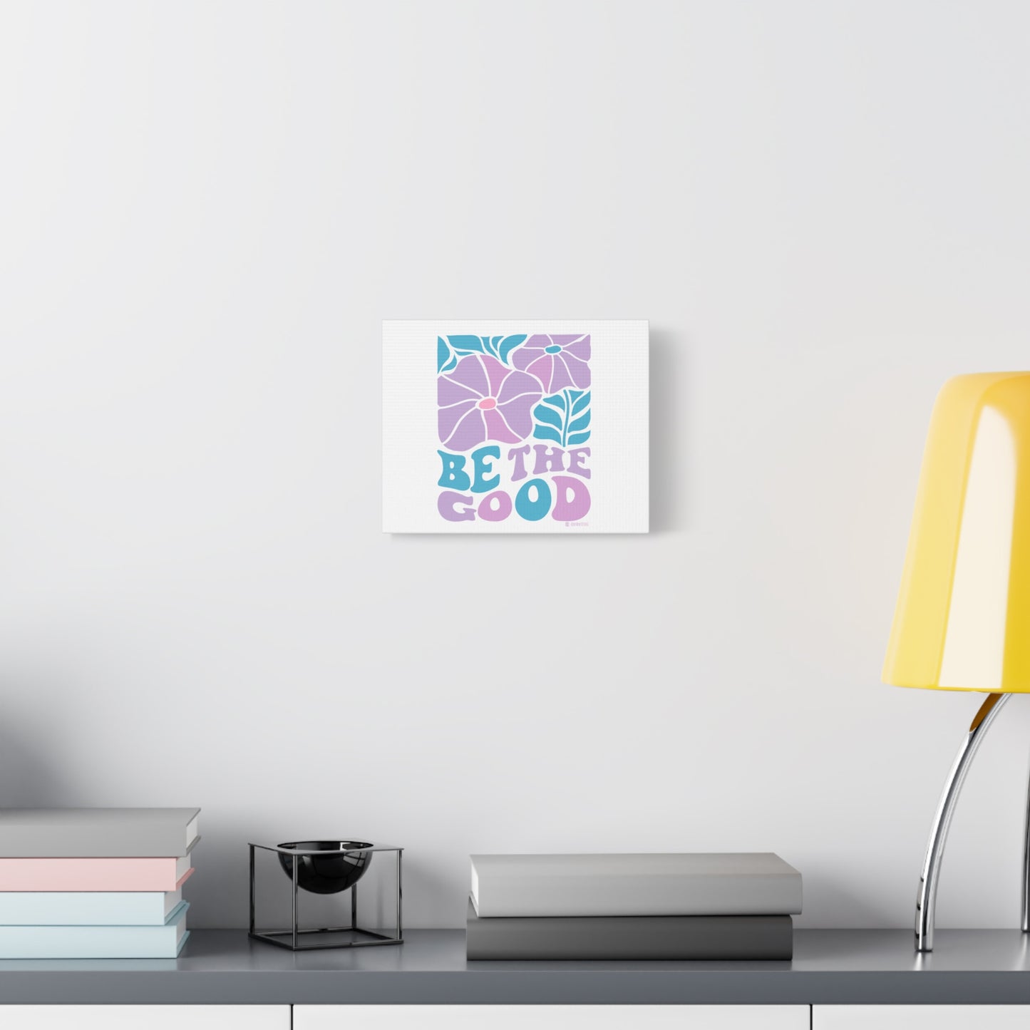 Inspirational Wall Art Canvas, Positive Vibes Home Decor, 'Be The Good' Motivational Artwork, Gift for Home, Office or Nursery