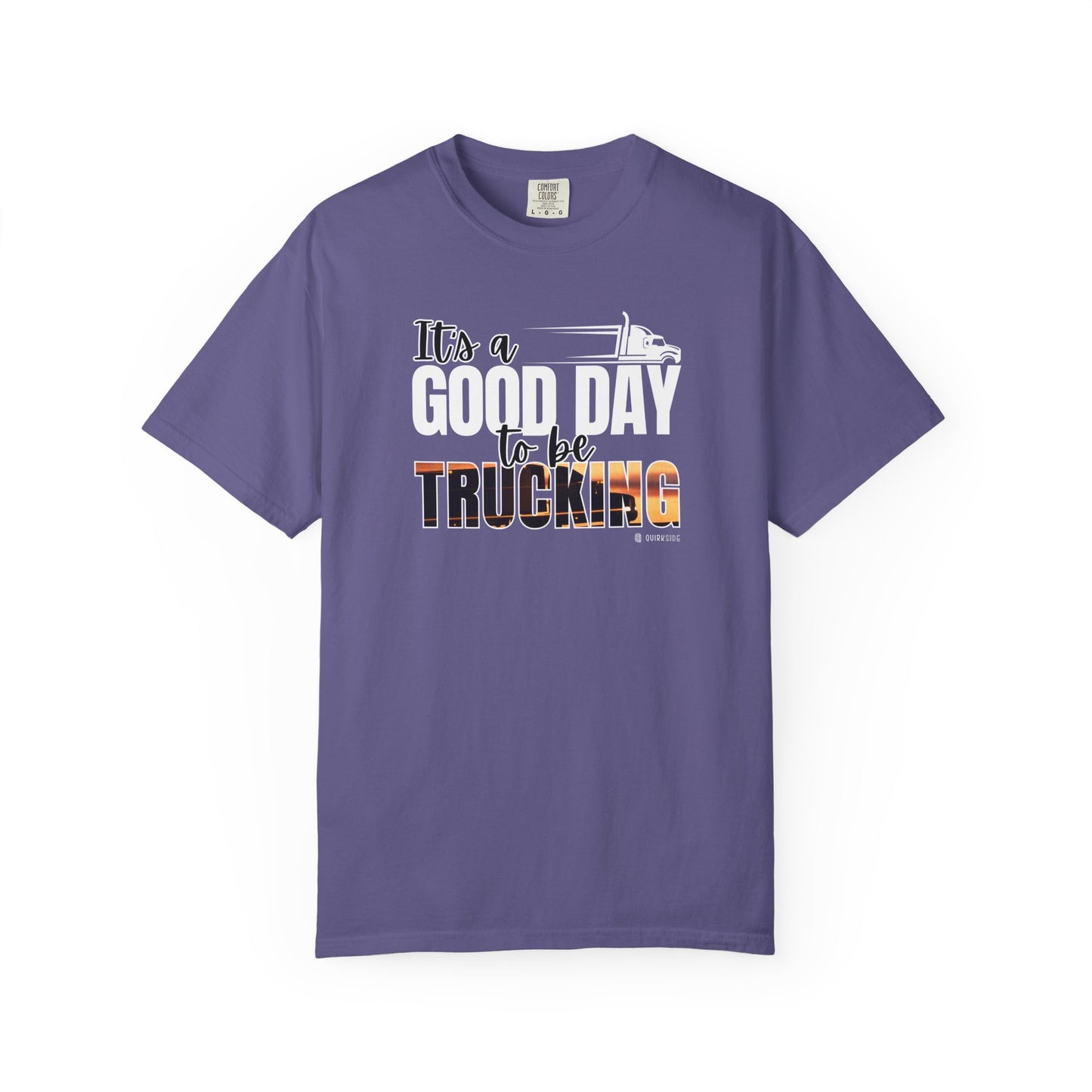 Trucking T-shirt, Truckers Tee, Highway Driver Shirt, On The Road Top, Unisex Tee, Comfortable Garment-Dyed Shirt