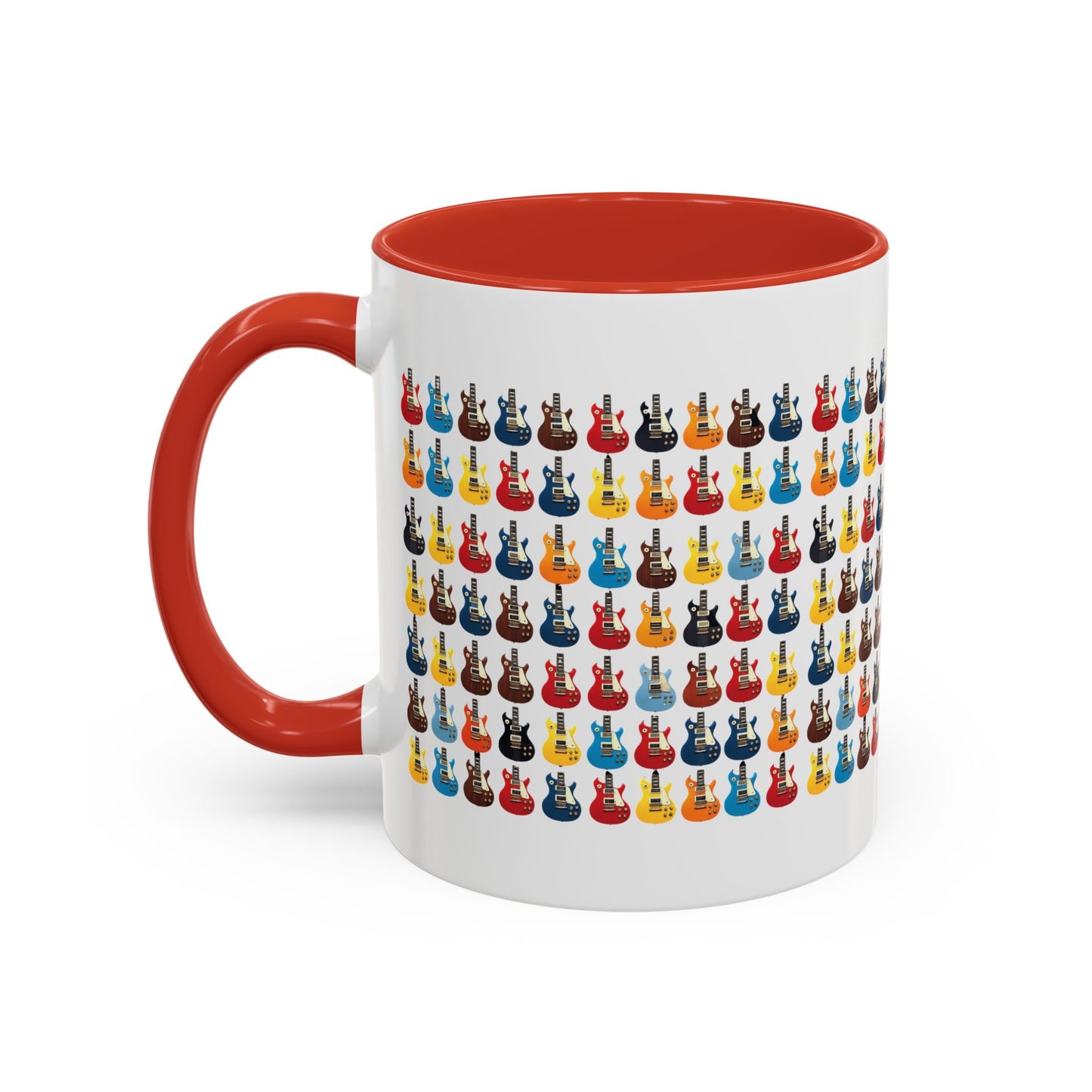 Coffee Mug - Wall of Guitars Design - Music Lover Gift