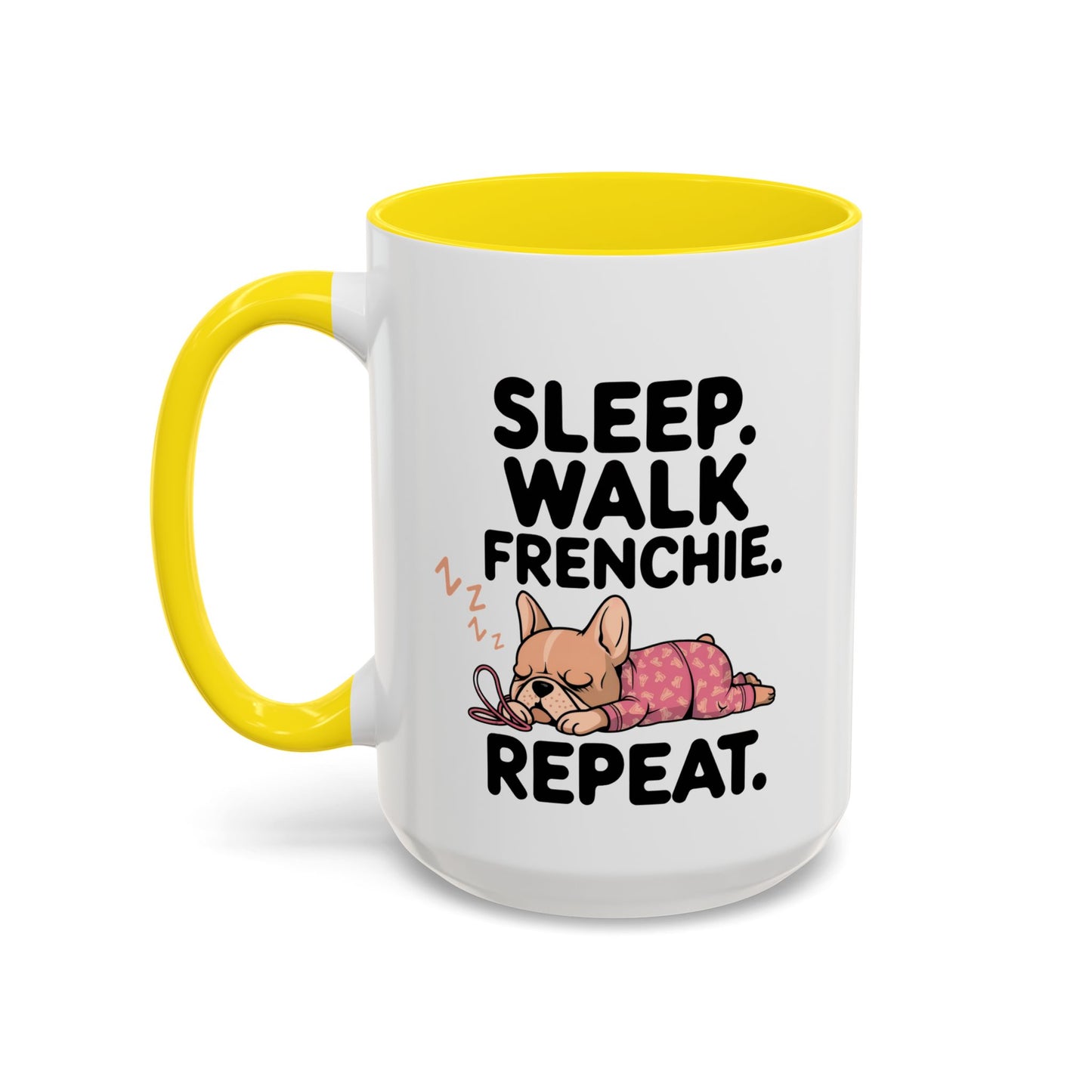 French Bulldog Coffee Mug with Cute Sleepy Design, Dog Lover Gift, Humorous Mug, Pet Owner Essentials, Frenchie Appreciation