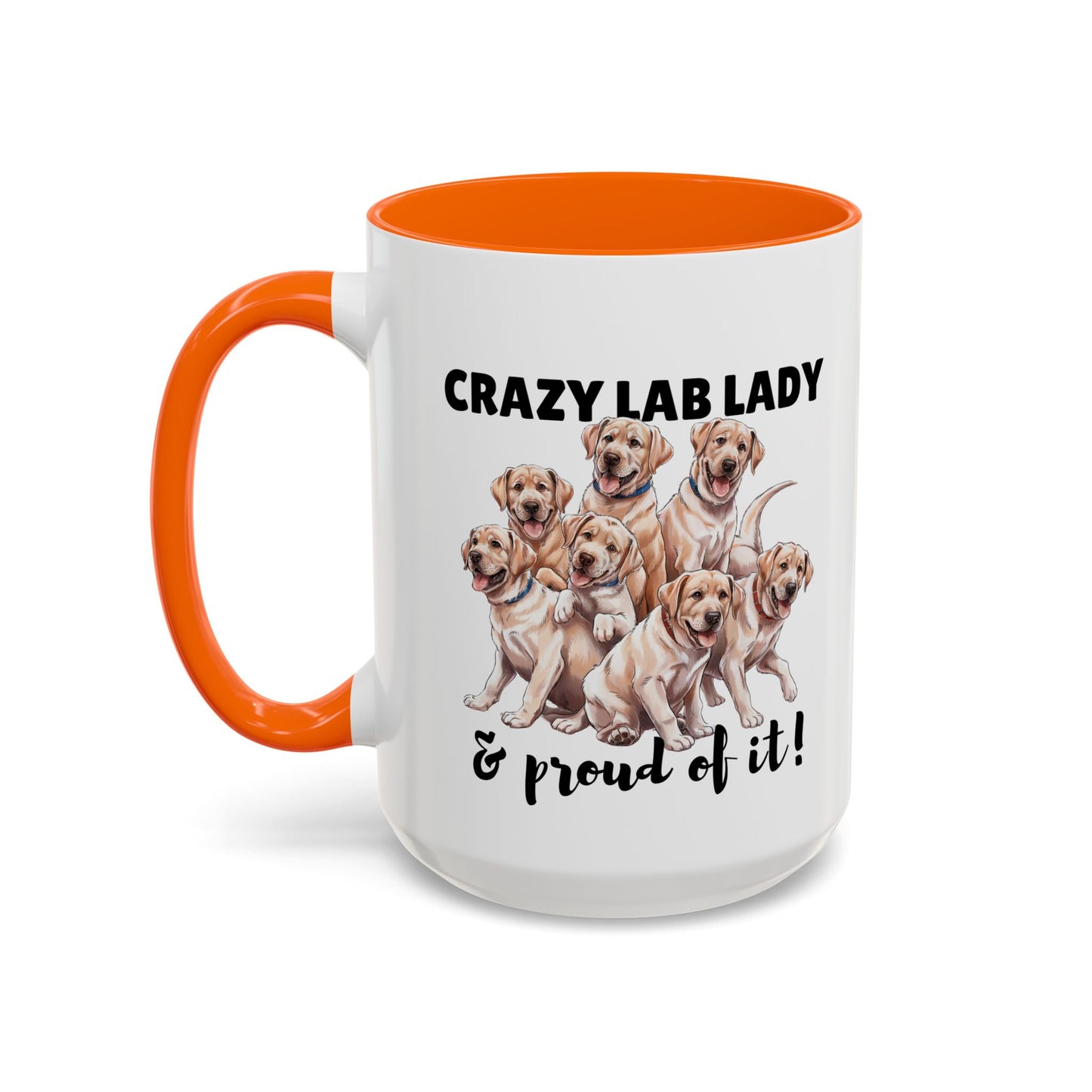 Crazy Lab Lady Coffee Mug - Dog Lover Gift, Pet Mom Mug, Funny Lab Dog Mug, Coffee Cup for Dog Owners, Animal Lover's Accessories