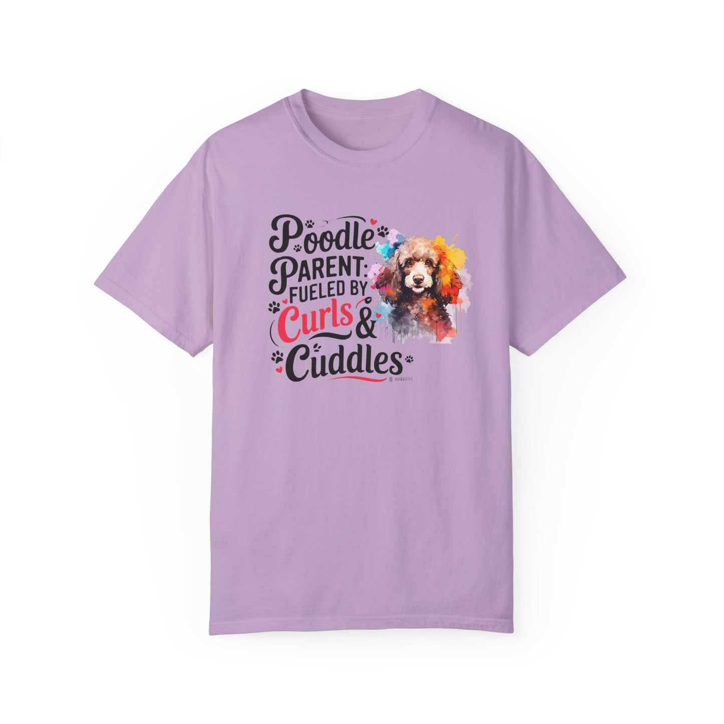 Poodle Lover T-shirt, Dog Owner Shirt, Cute Unisex Tee, Garment-Dyed Top, Dog Mom Dad Gift, Pet Lover Apparel, Animal Graphic Tee
