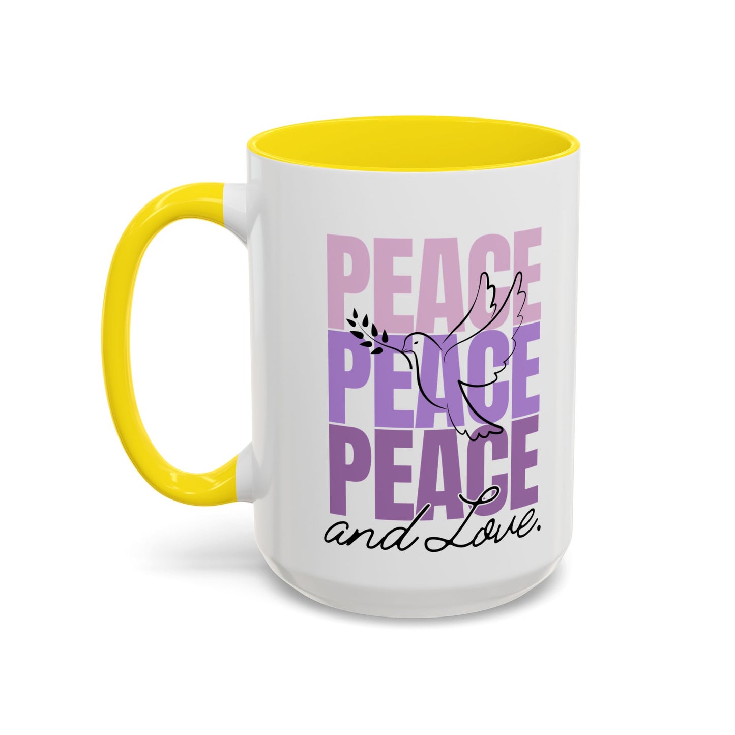 Peace and Love Accent Mug