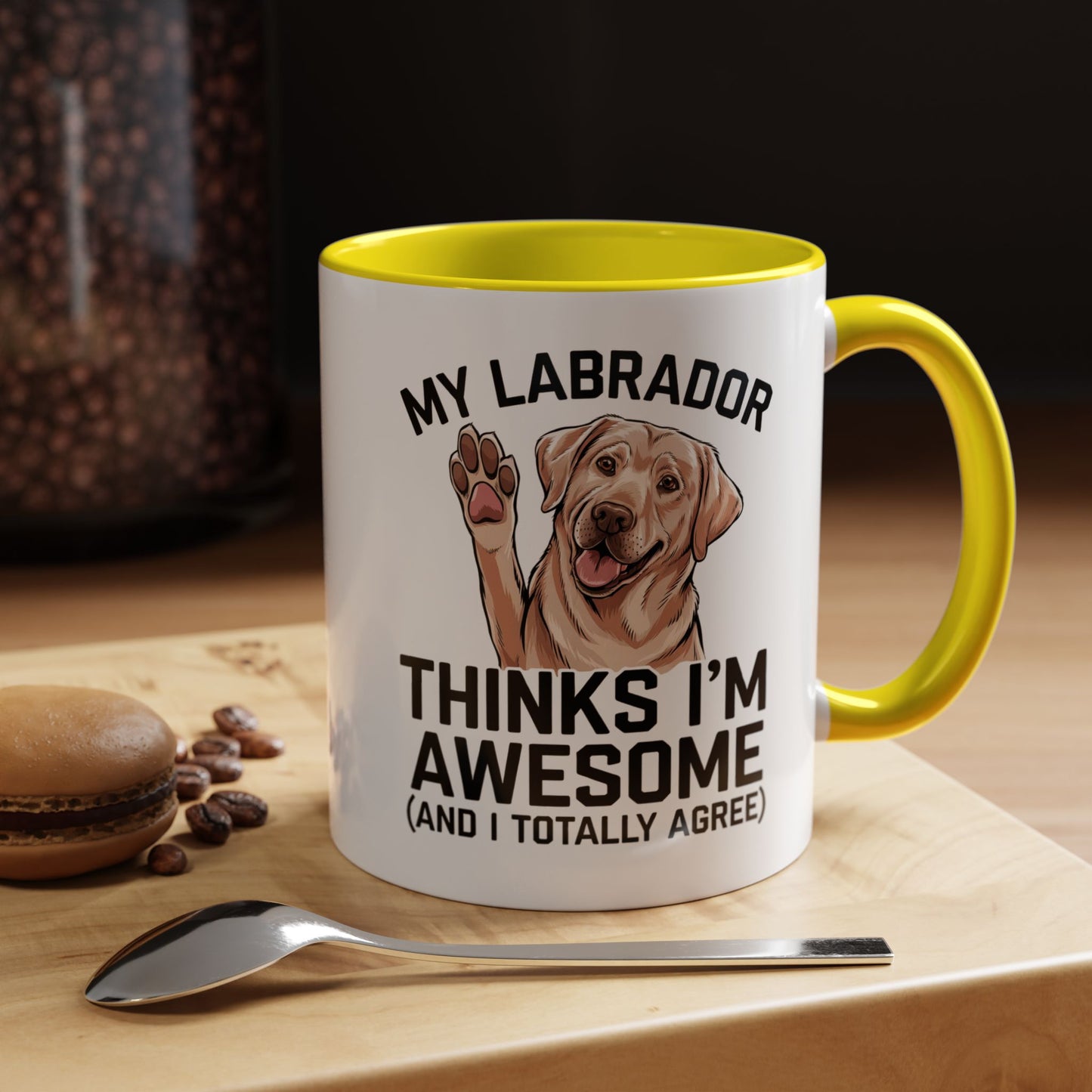 Labrador Coffee Mug – My Labrador Thinks I'm Awesome (Unique Gift for Dog Lovers, Pet Owners, Fun Coffee Cup)