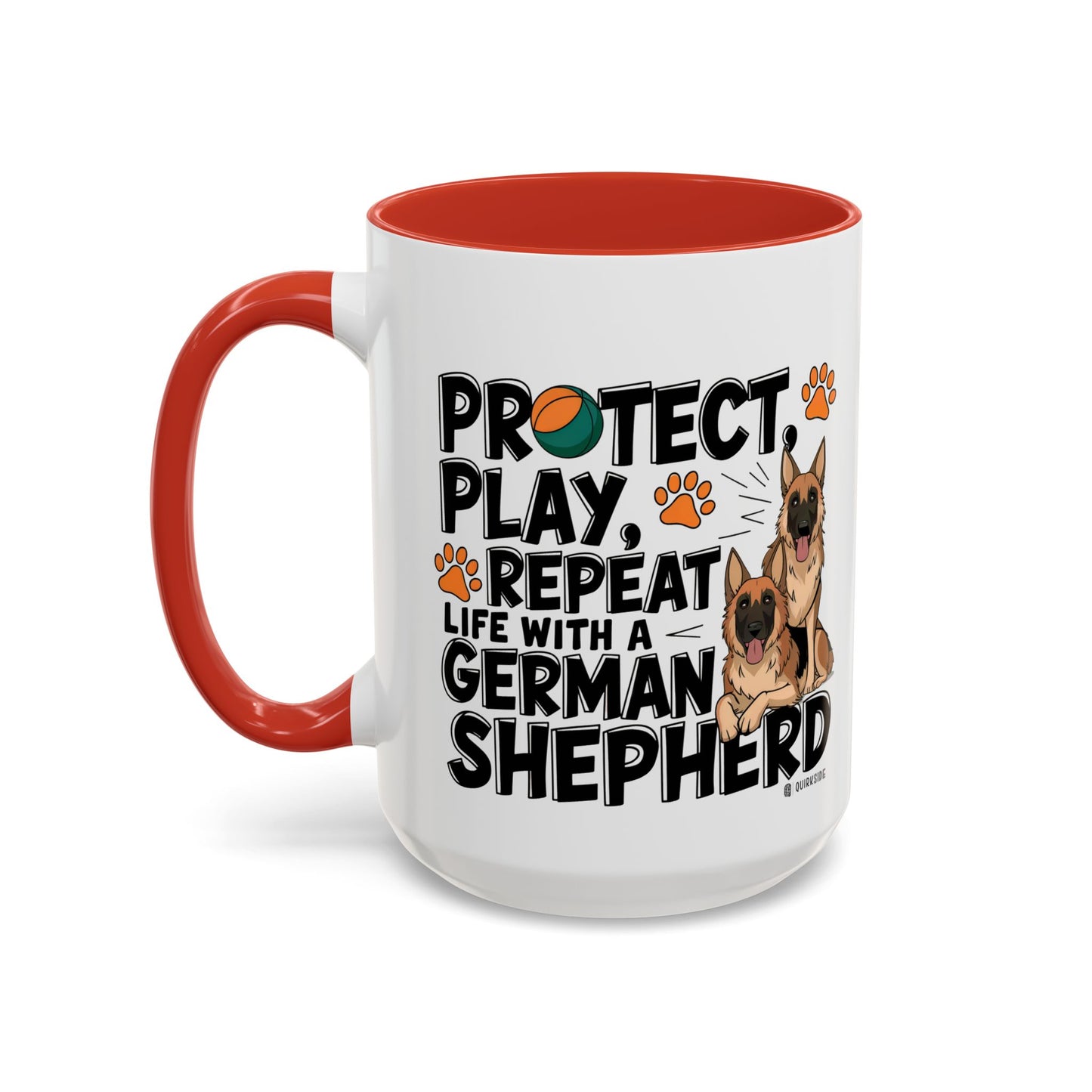 German Shepherd Lover's Accent Coffee Mug - Perfect Gift for Dog Owners, Pet Lovers, Birthdays, Holidays, Home Decor