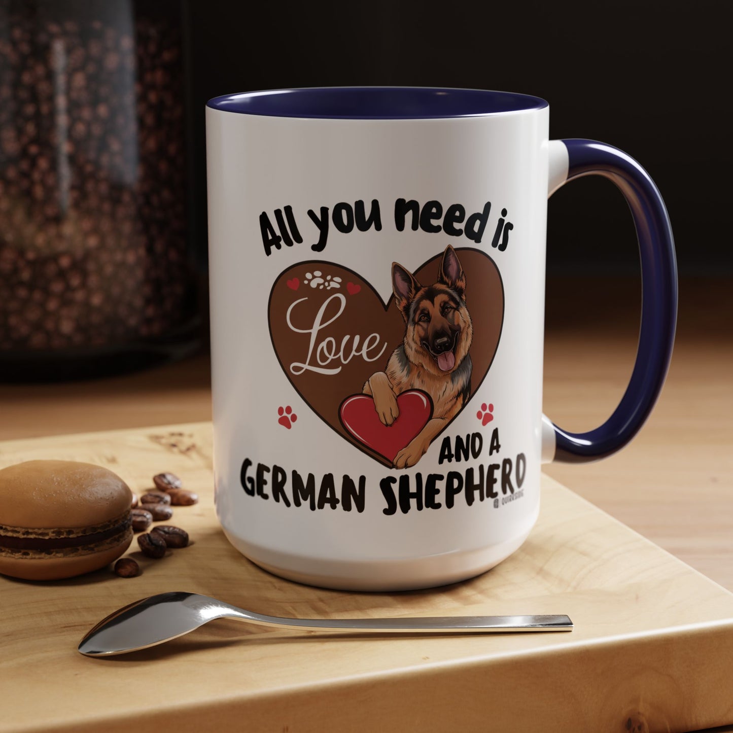 German Shepherd Love Mug | Dog Owner Gift | Coffee Cup | Animal Lover Gift | Pet Lover's Mug | Cute Pet Coffee Mug
