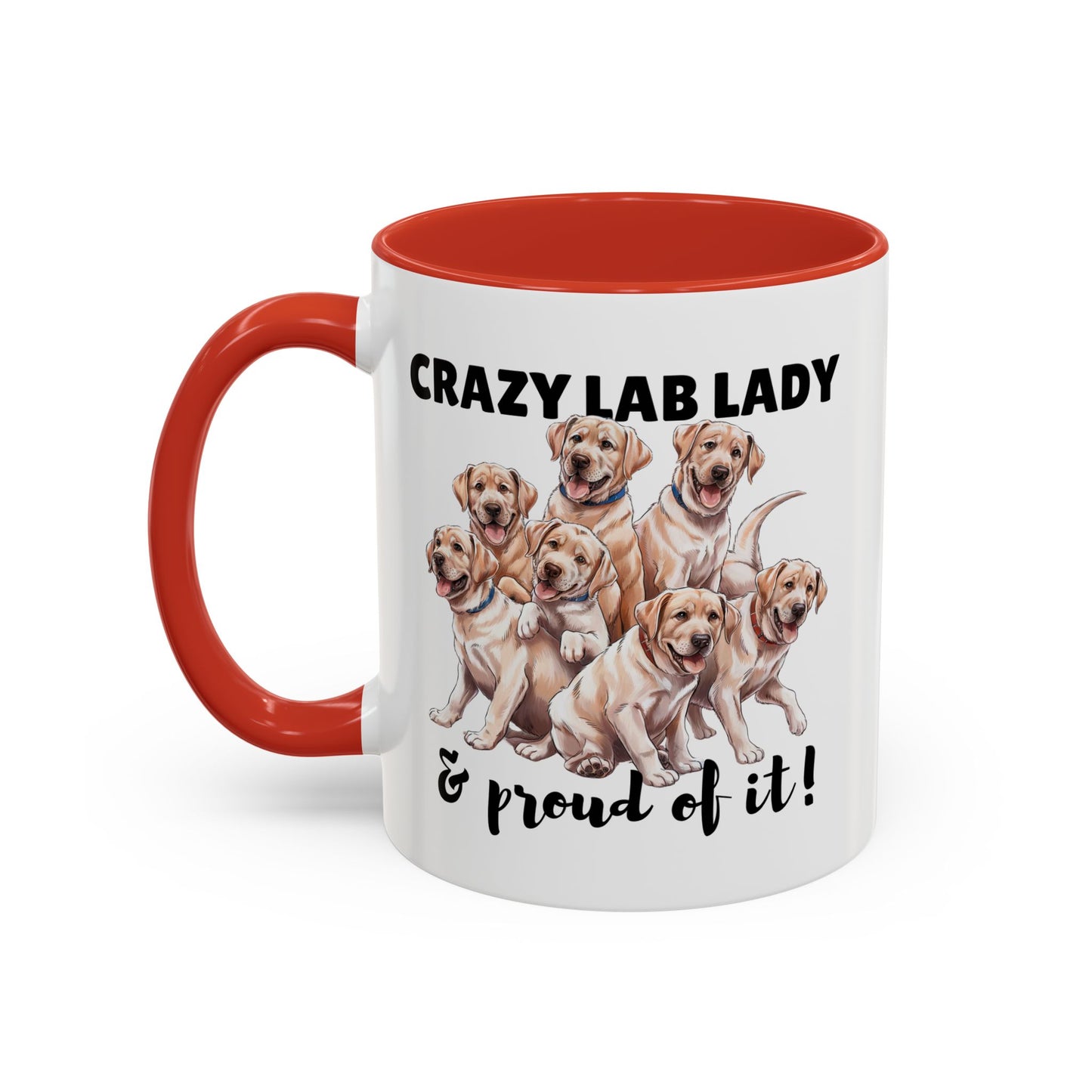 Crazy Lab Lady Coffee Mug - Dog Lover Gift, Pet Mom Mug, Funny Lab Dog Mug, Coffee Cup for Dog Owners, Animal Lover's Accessories