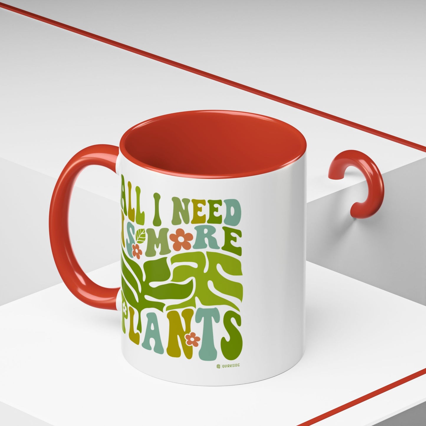 Botanical Coffee Mug - All I Need is More Plants, Plant Lover Gift, Home Decor, Gardening Mug, Eco-Friendly Coffee Cup
