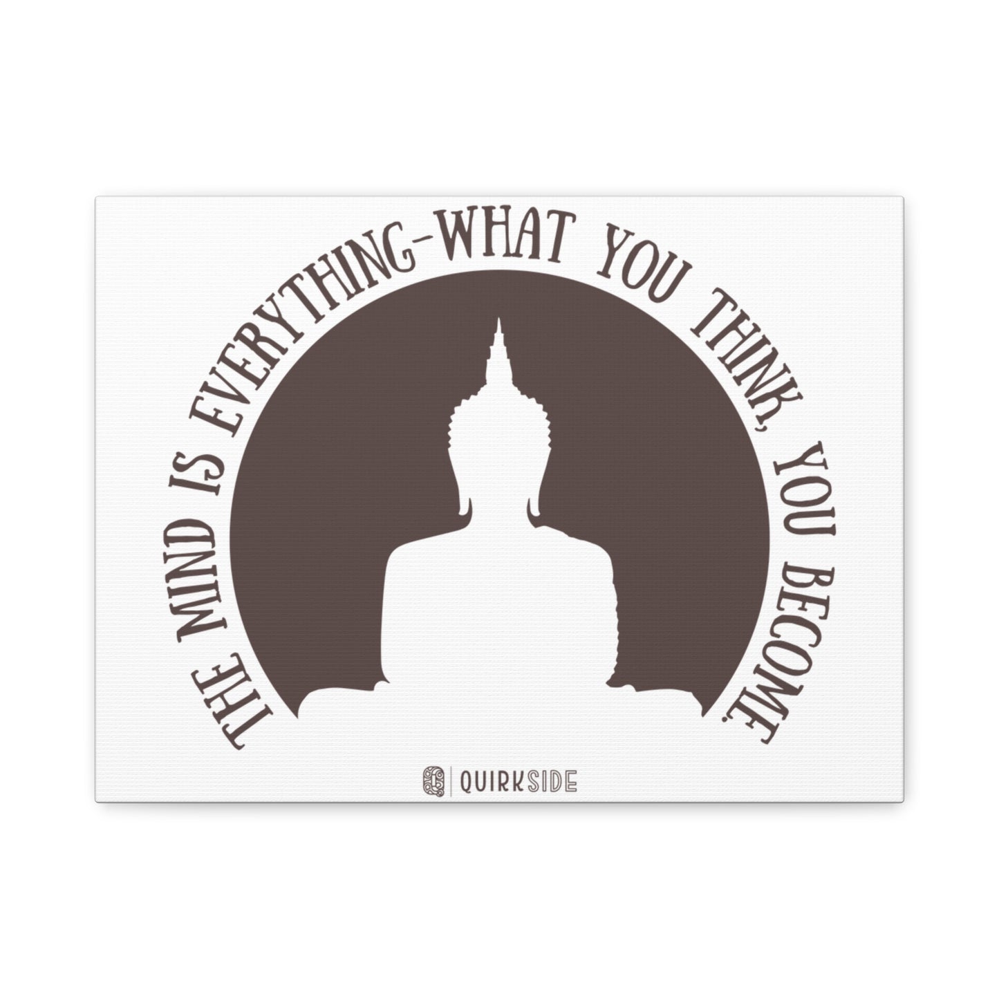 Mindfulness Buddha Canvas Art, Inspirational Wall Decor, Meditation Quote Print, Zen Home Decor, Gift for Yogis and Mindfulness Lovers