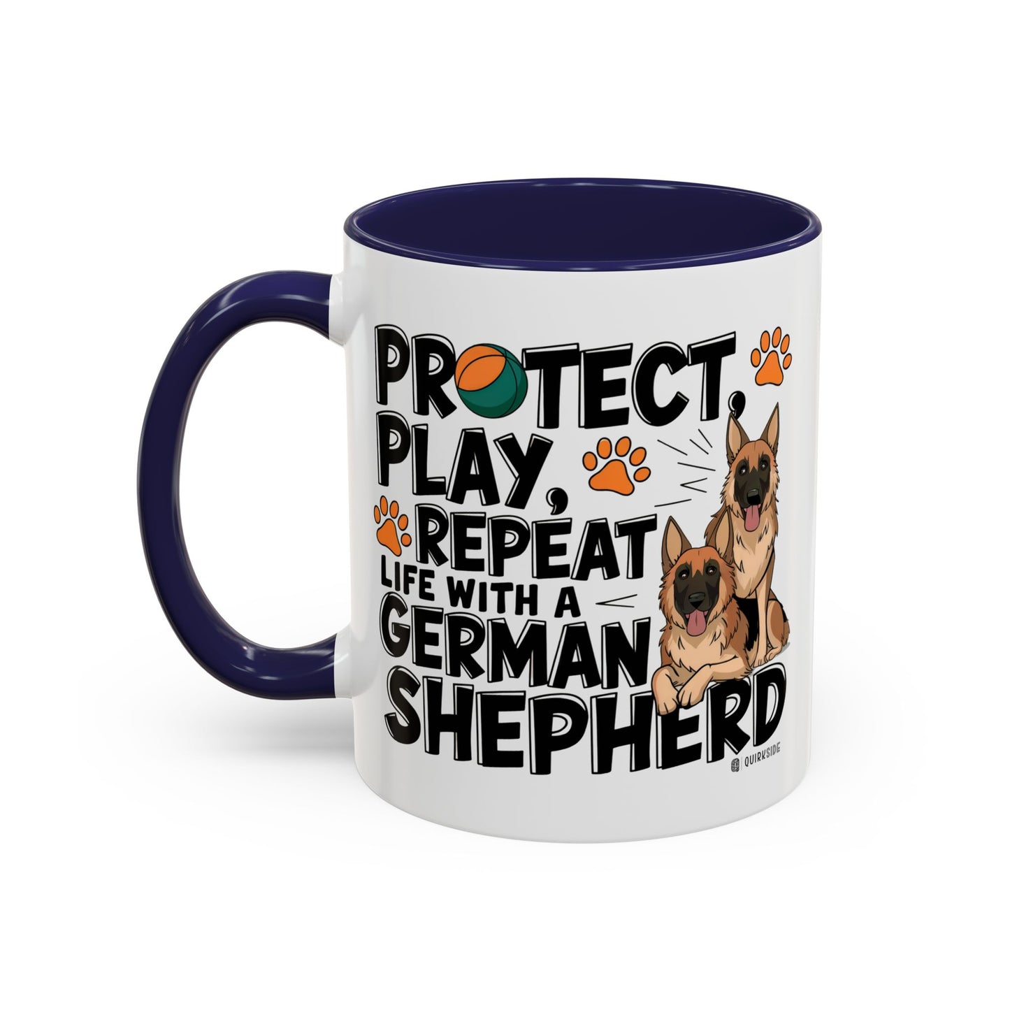 German Shepherd Lover's Accent Coffee Mug - Perfect Gift for Dog Owners, Pet Lovers, Birthdays, Holidays, Home Decor