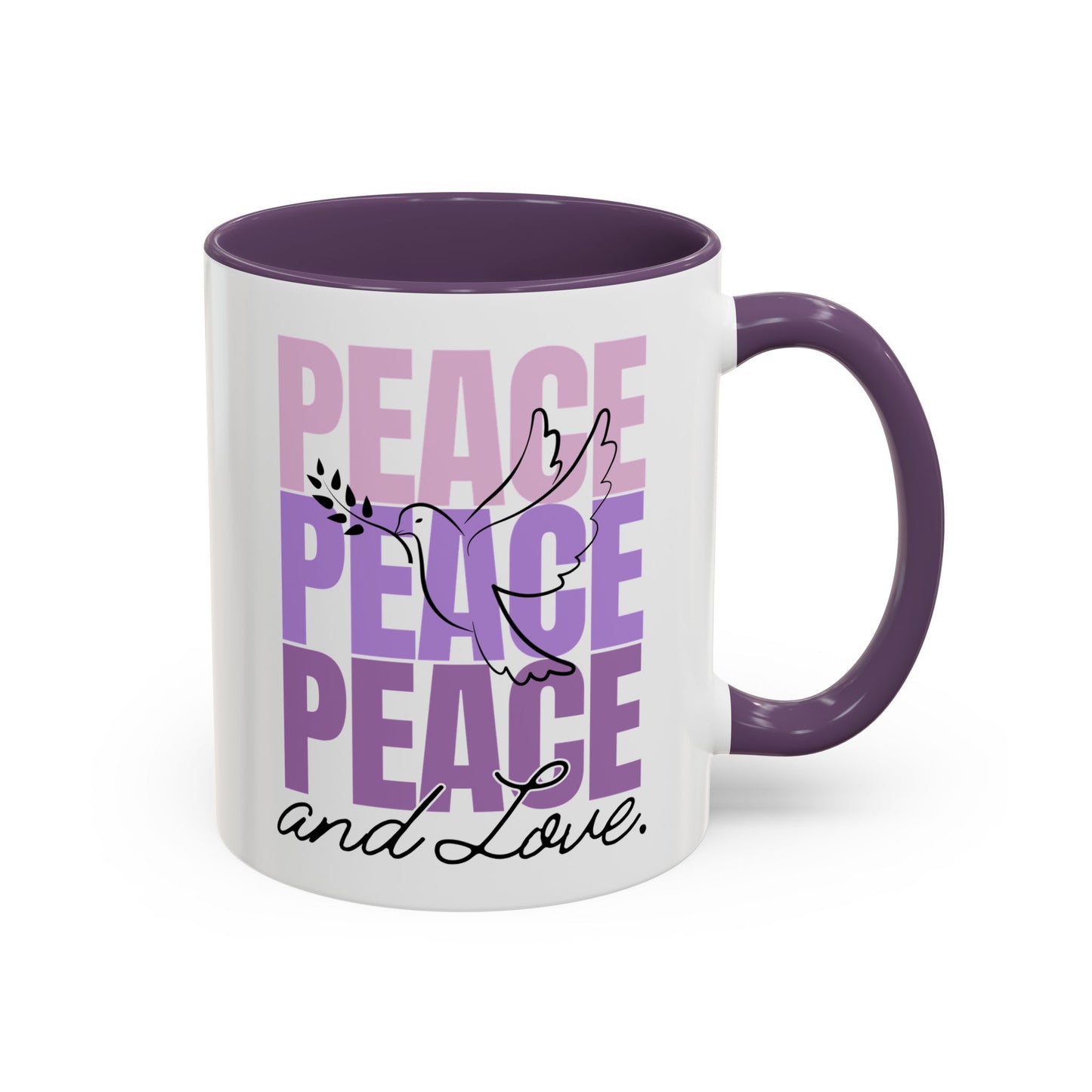 Peace and Love Accent Mug