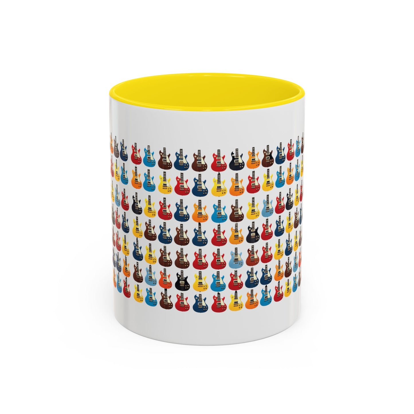 Coffee Mug - Wall of Guitars Design - Music Lover Gift