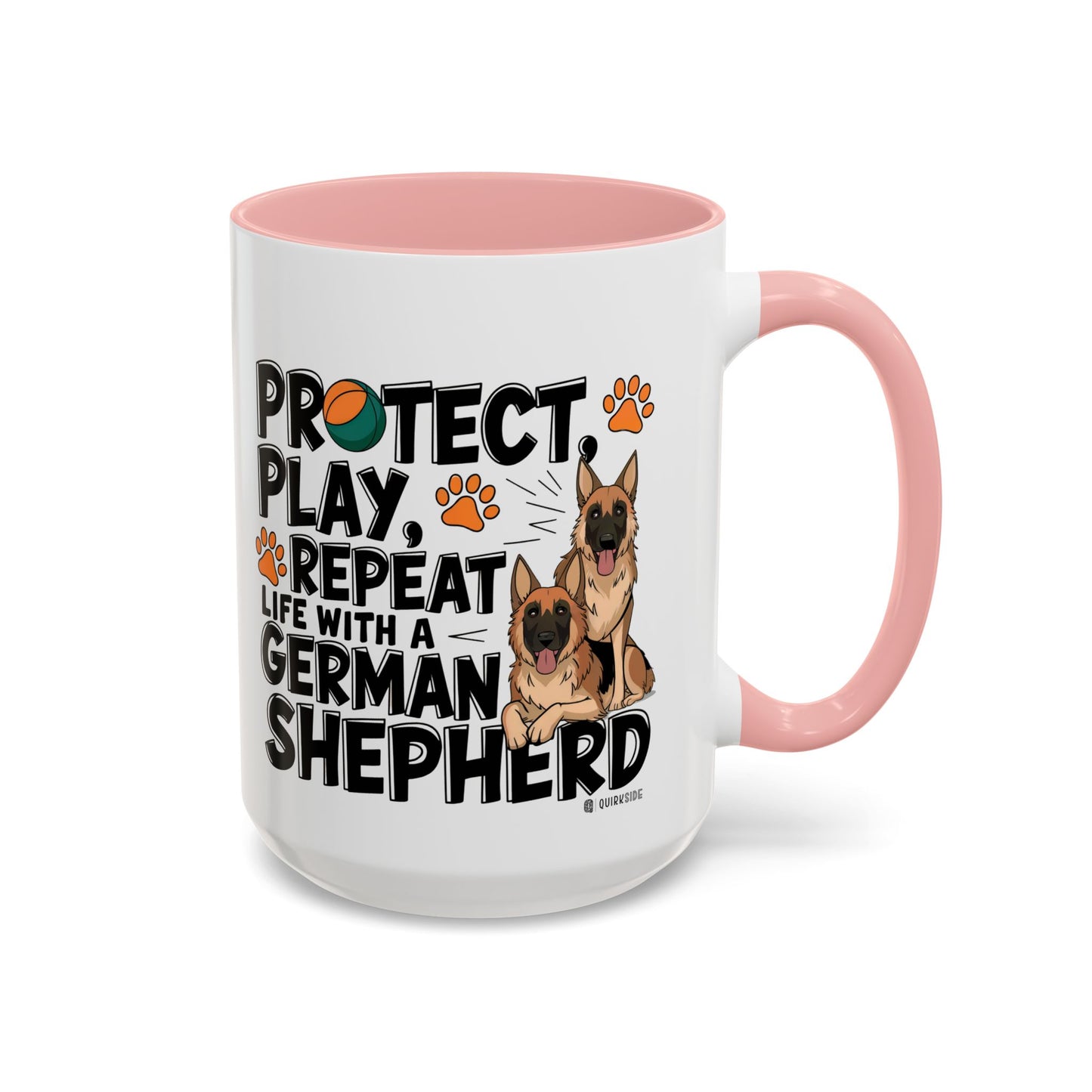 German Shepherd Lover's Accent Coffee Mug - Perfect Gift for Dog Owners, Pet Lovers, Birthdays, Holidays, Home Decor