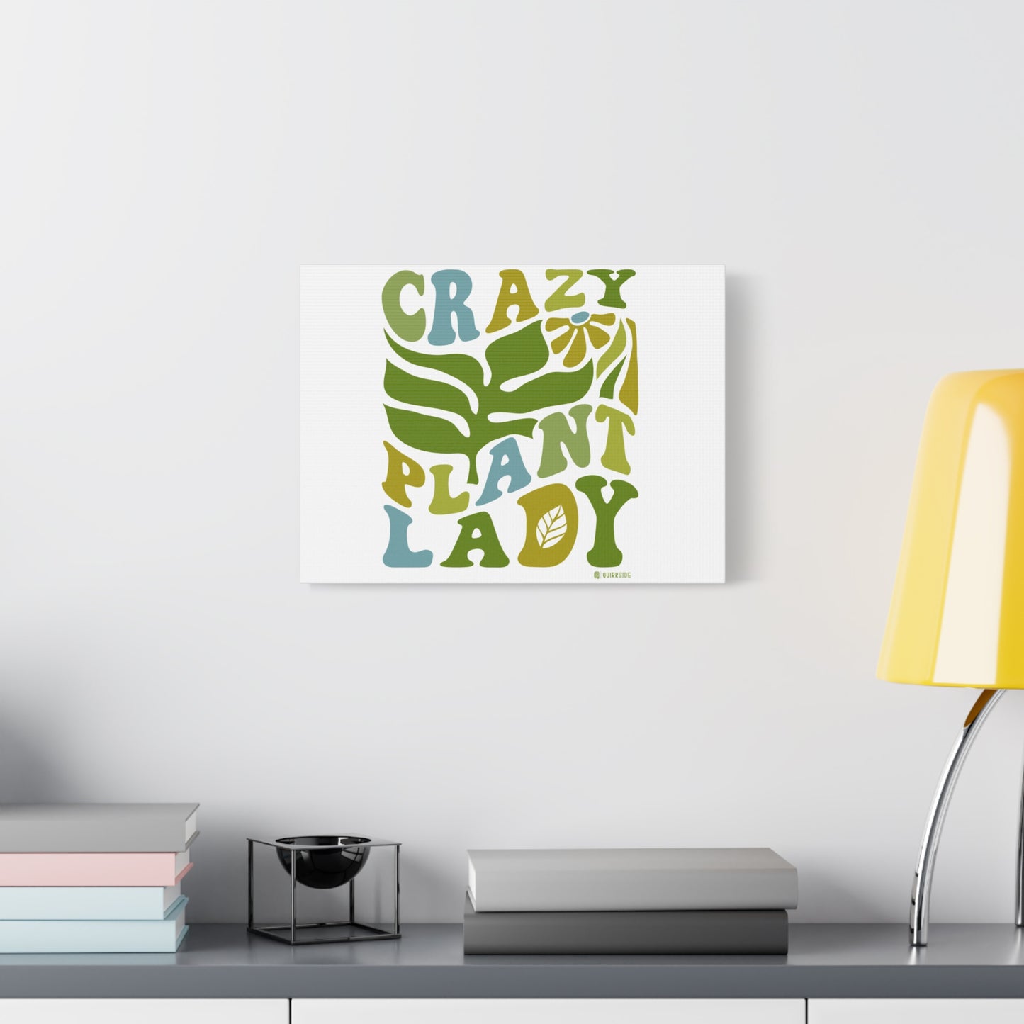 Matte Canvas Art - Crazy Plant Lady Wall Decor, Indoor Plant Lover Gift, Boho Home Accessories, Greenery Wall Art, Housewarming Present
