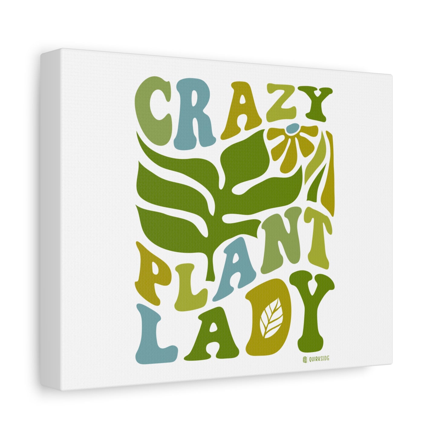 Matte Canvas Art - Crazy Plant Lady Wall Decor, Indoor Plant Lover Gift, Boho Home Accessories, Greenery Wall Art, Housewarming Present